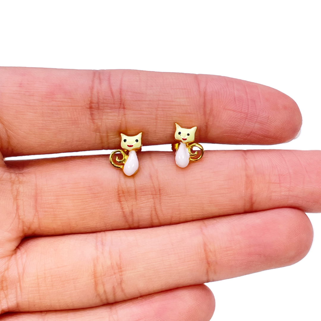22ct Yellow Gold Cute Children's Pendant, Necklace and Earrings Set 13 inches