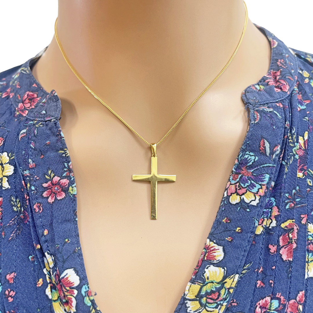 22ct Yellow Gold Classic Cross Pendant