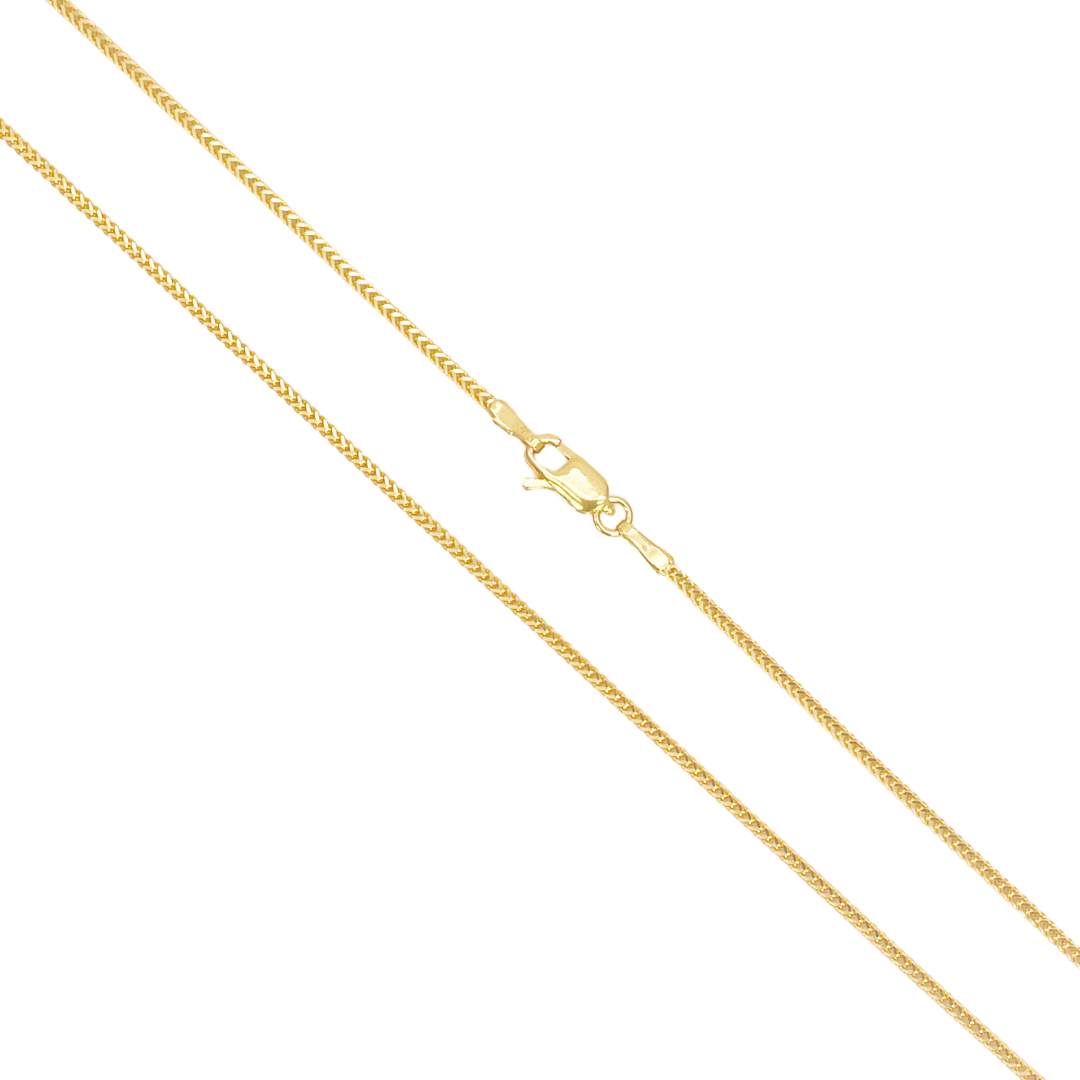 22ct Yellow Gold Mens/Ladies FoxTail Chain Necklace 18''inches 1.4mm Width