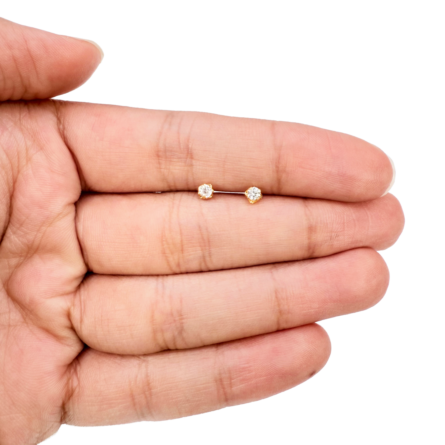 22ct Yellow Gold Children's Stud Earrings, Tragus, Helix Or 2nd Lobe (2.5/3.0mm)