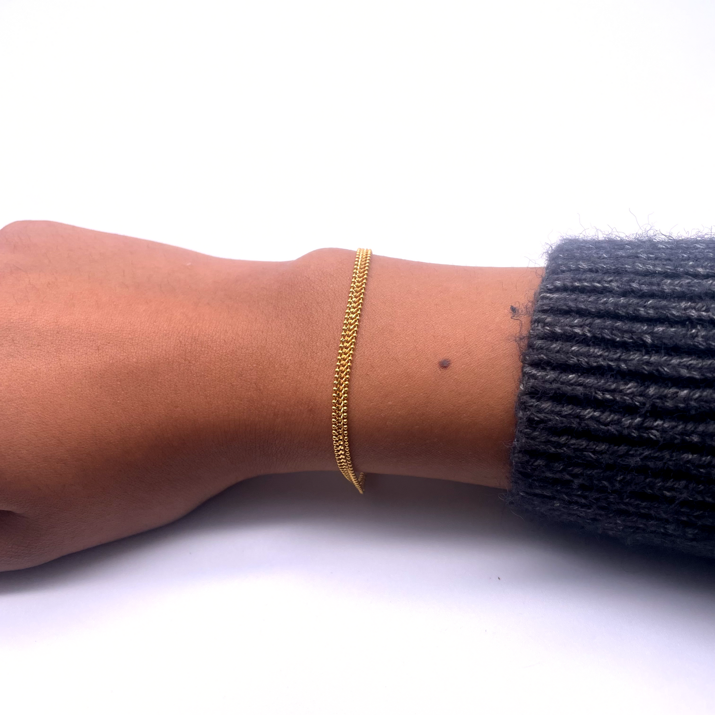 22ct Yellow Gold Flat High Polished Bracelet 7'' inches 3.5mm Wide