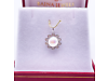14ct White Gold Pearl & Round Diamond Framed Pendant Necklace 2.37ct