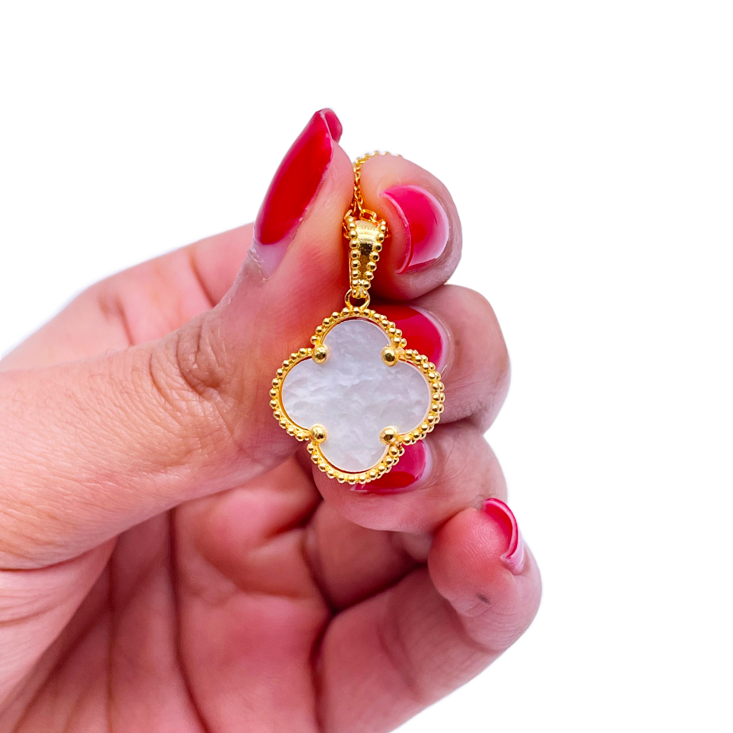 22ct Yellow Gold Leaf Pendant & Chain Necklace 16 Inches