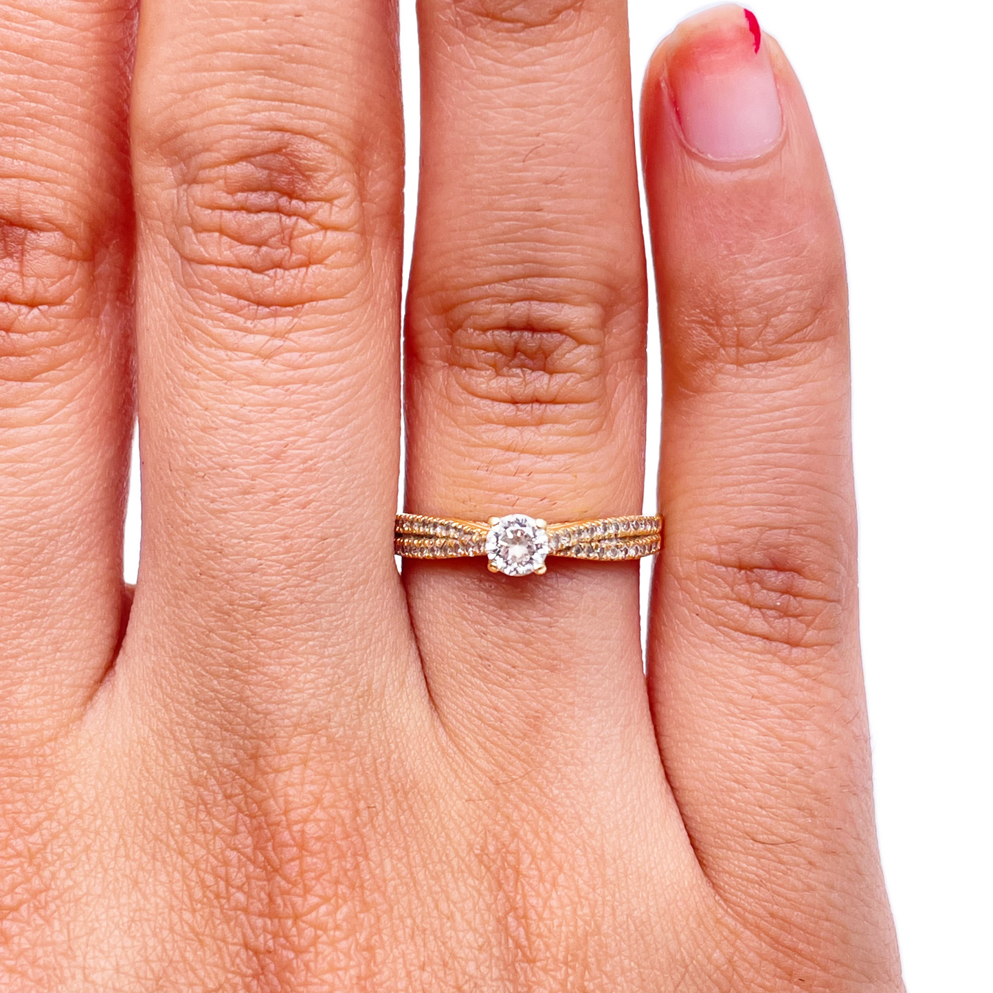 18ct Yellow Gold Natural Diamond Fancy Pave Engagement Ring 0.63ct Certified