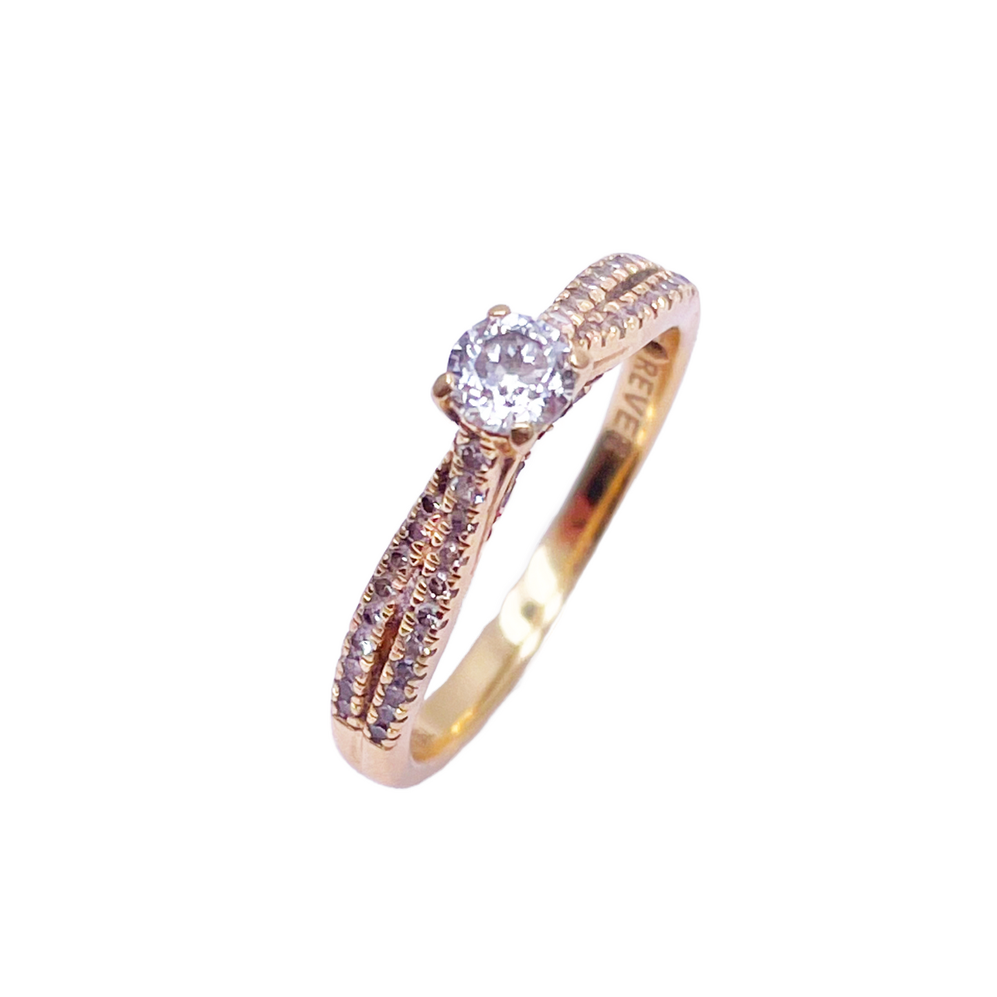 18ct Yellow Gold Natural Diamond Fancy Pave Engagement Ring 0.63ct Certified