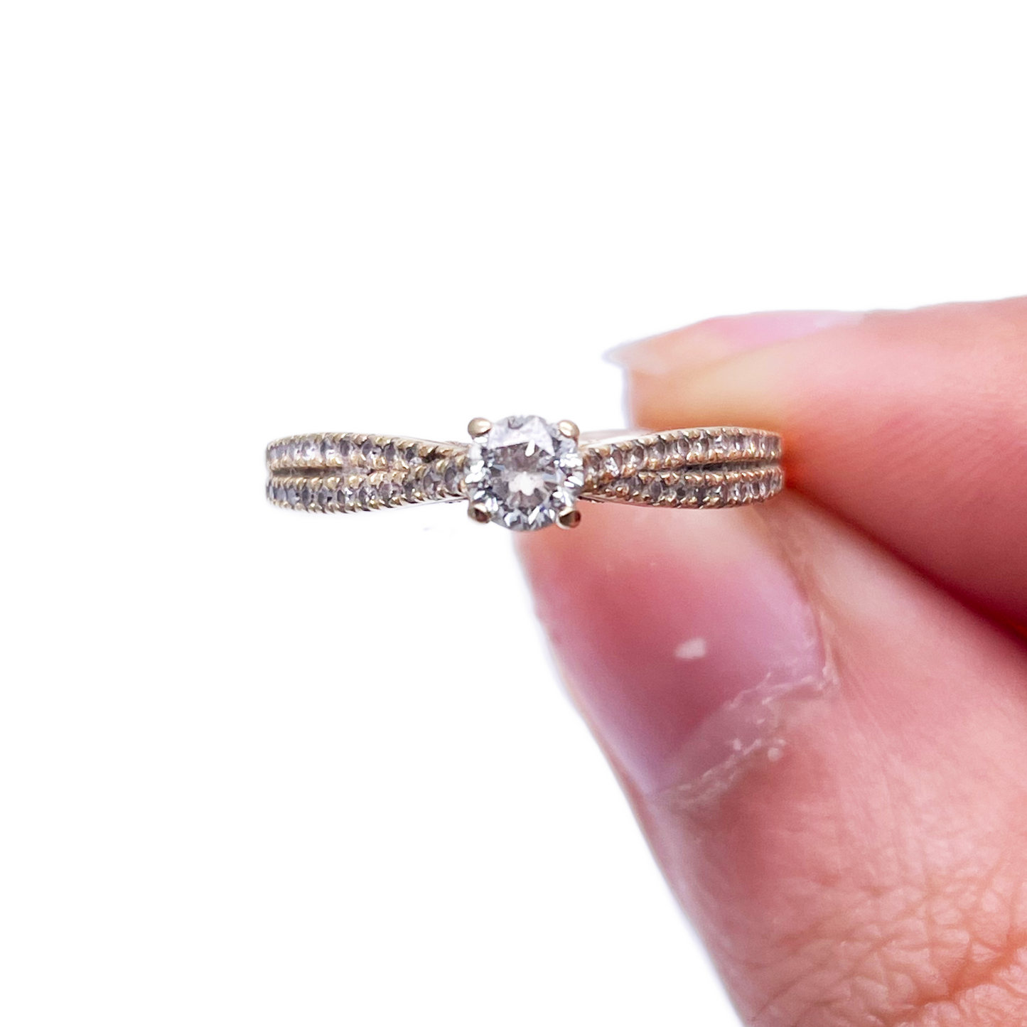 18ct Yellow Gold Natural Diamond Fancy Pave Engagement Ring 0.63ct Certified