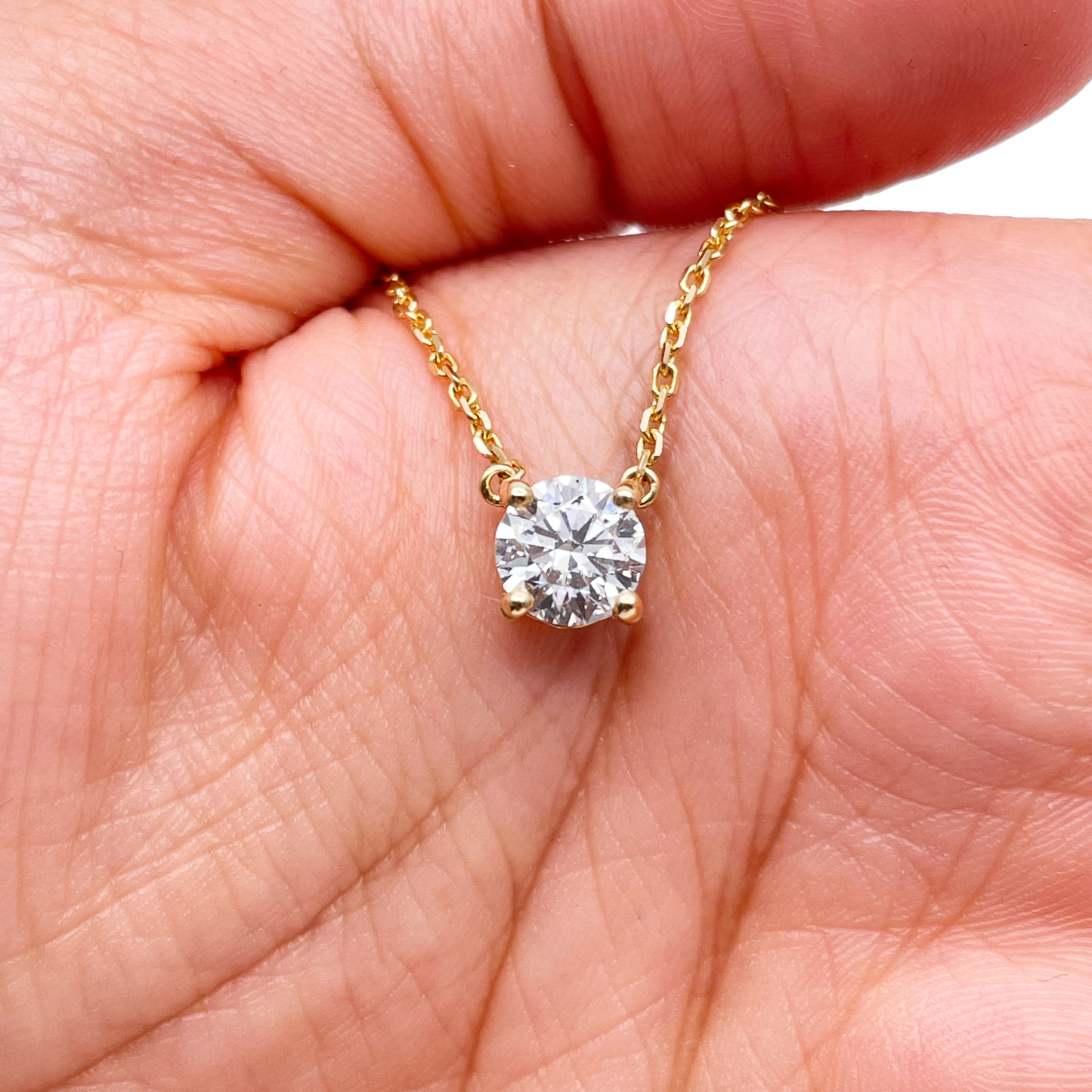 18ct Yellow Gold Lab Grown Diamond 1.00ct Black Beads Mangalsutra Necklace IGI  Mangalsutra Chains