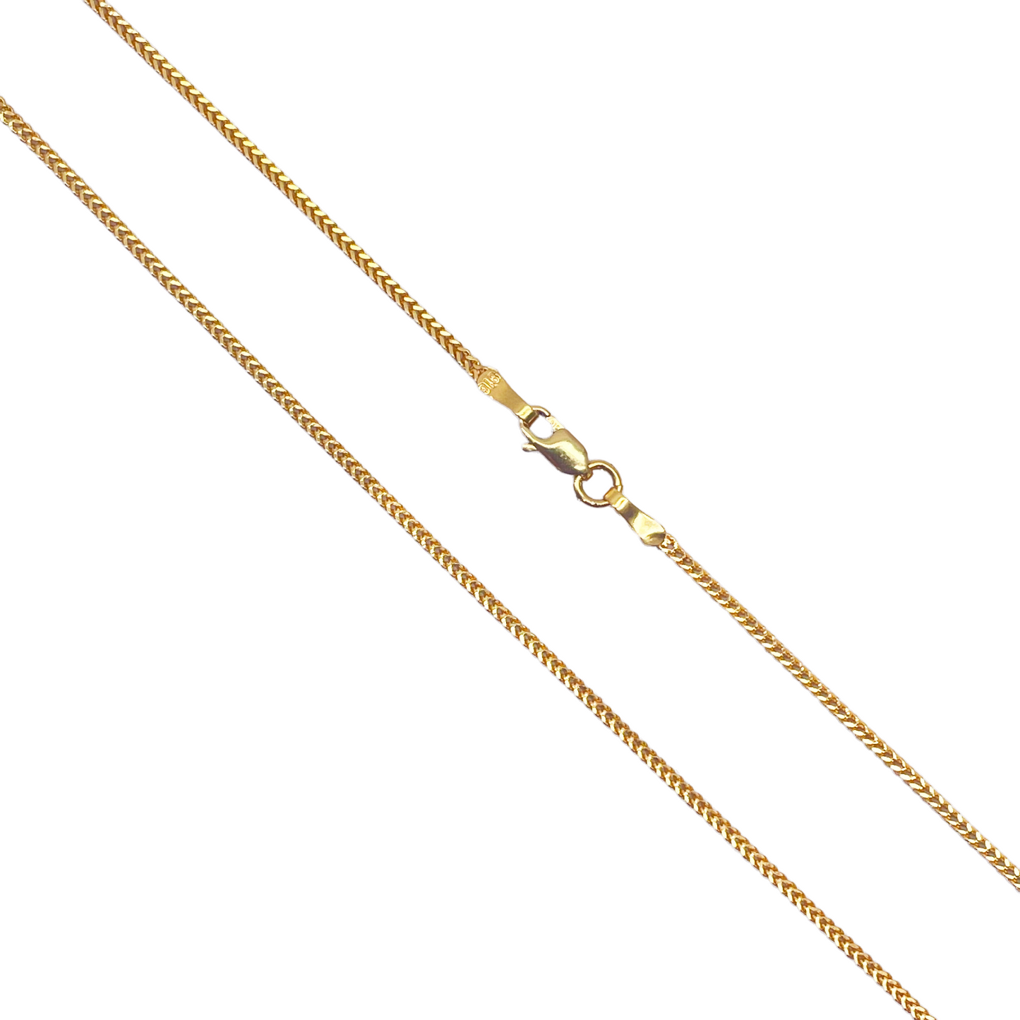 22ct Yellow Gold Foxtail Chain Necklace 20'' inches 1.2mm Width