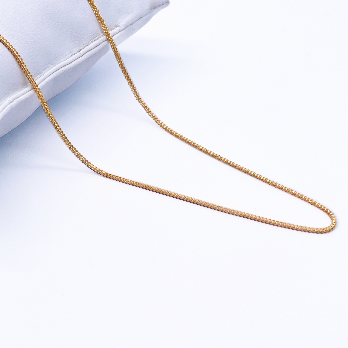 22ct Yellow Gold Foxtail Chain Necklace 20'' inches 1.2mm Width