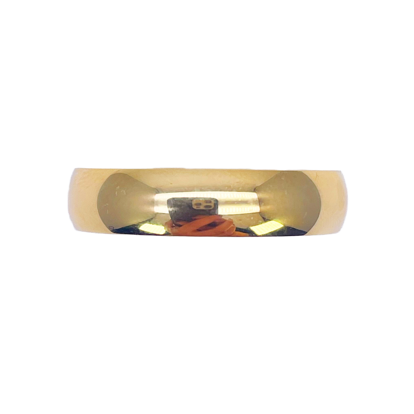22ct Yellow Gold High Polished Men's Traditional Dome Wedding Band 5mm