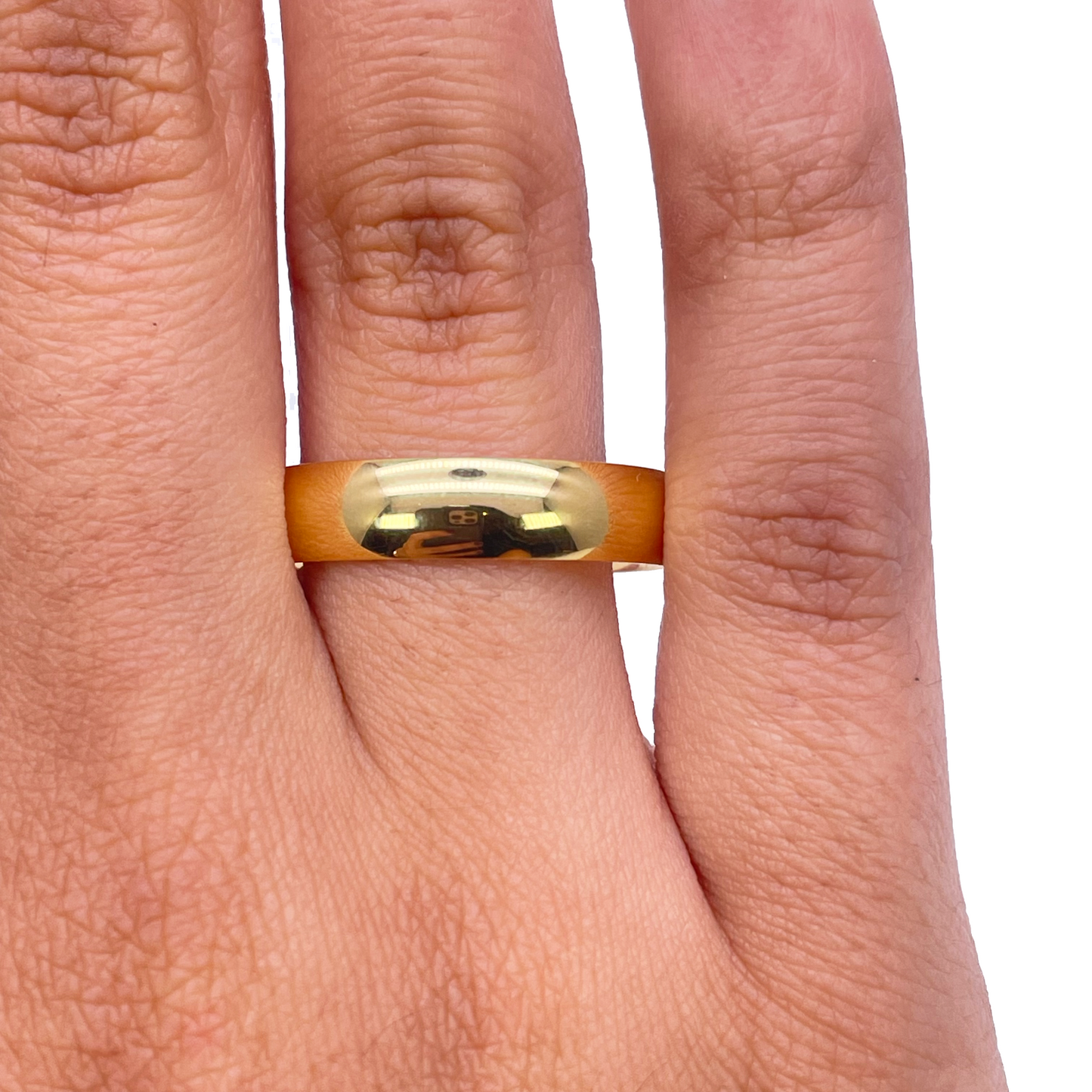 22ct Yellow Gold High Polished Men's Traditional Dome Wedding Band 5mm