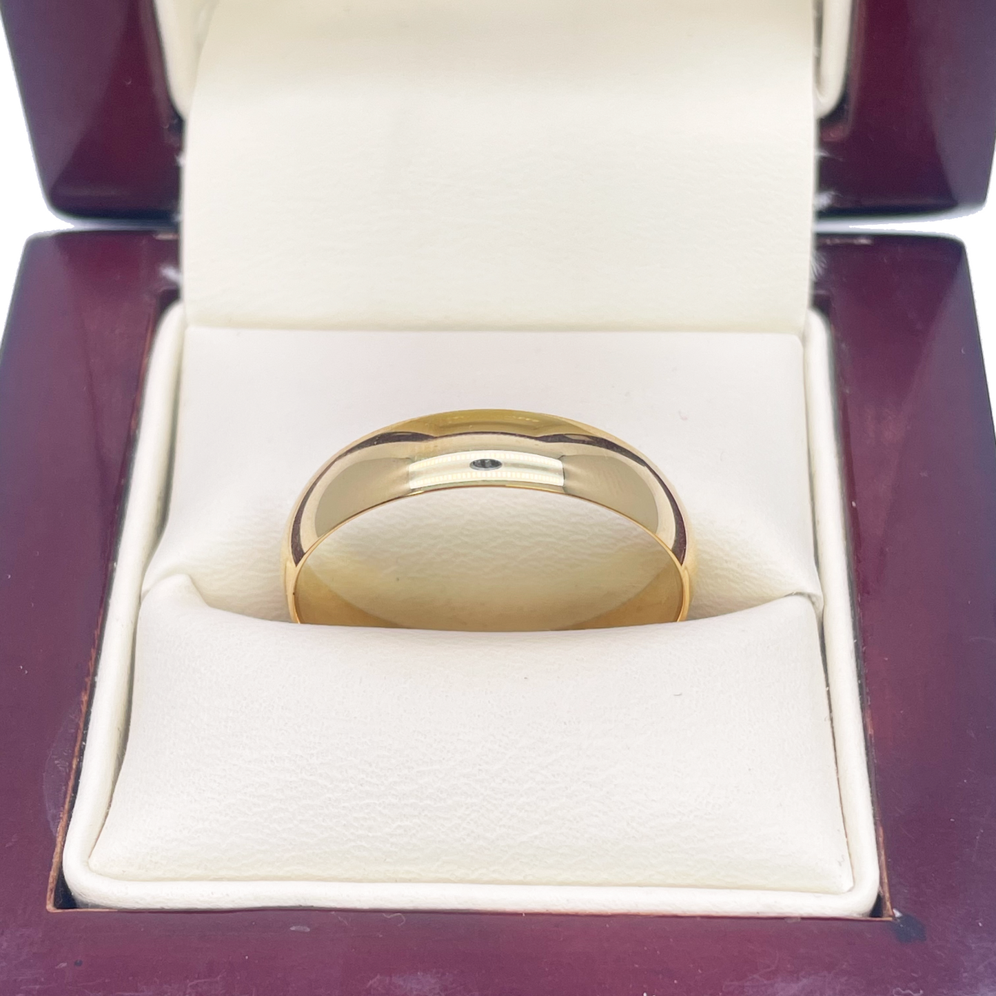 22ct Yellow Gold High Polished Men's Traditional Dome Wedding Band 5mm