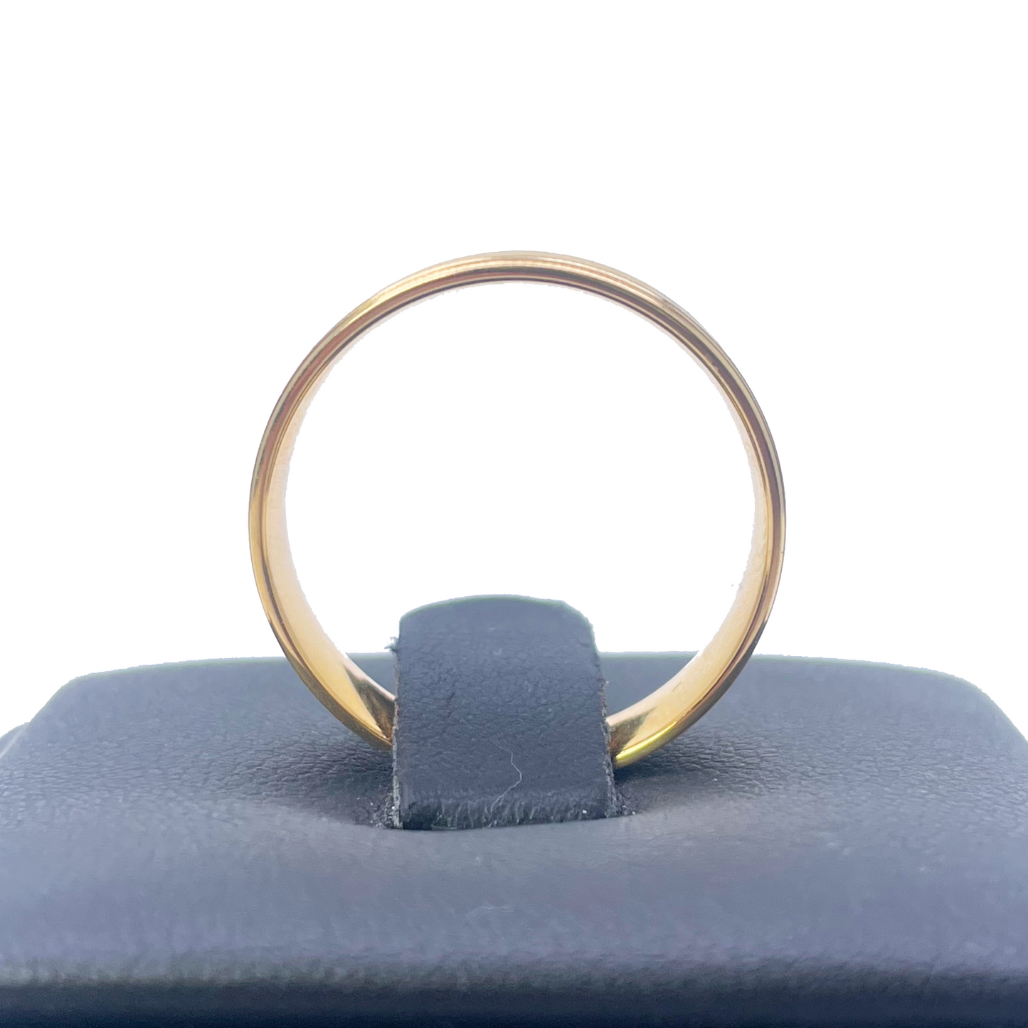 22ct Yellow Gold High Polished Edge & Matte Middle Men's Wedding Band 6mm