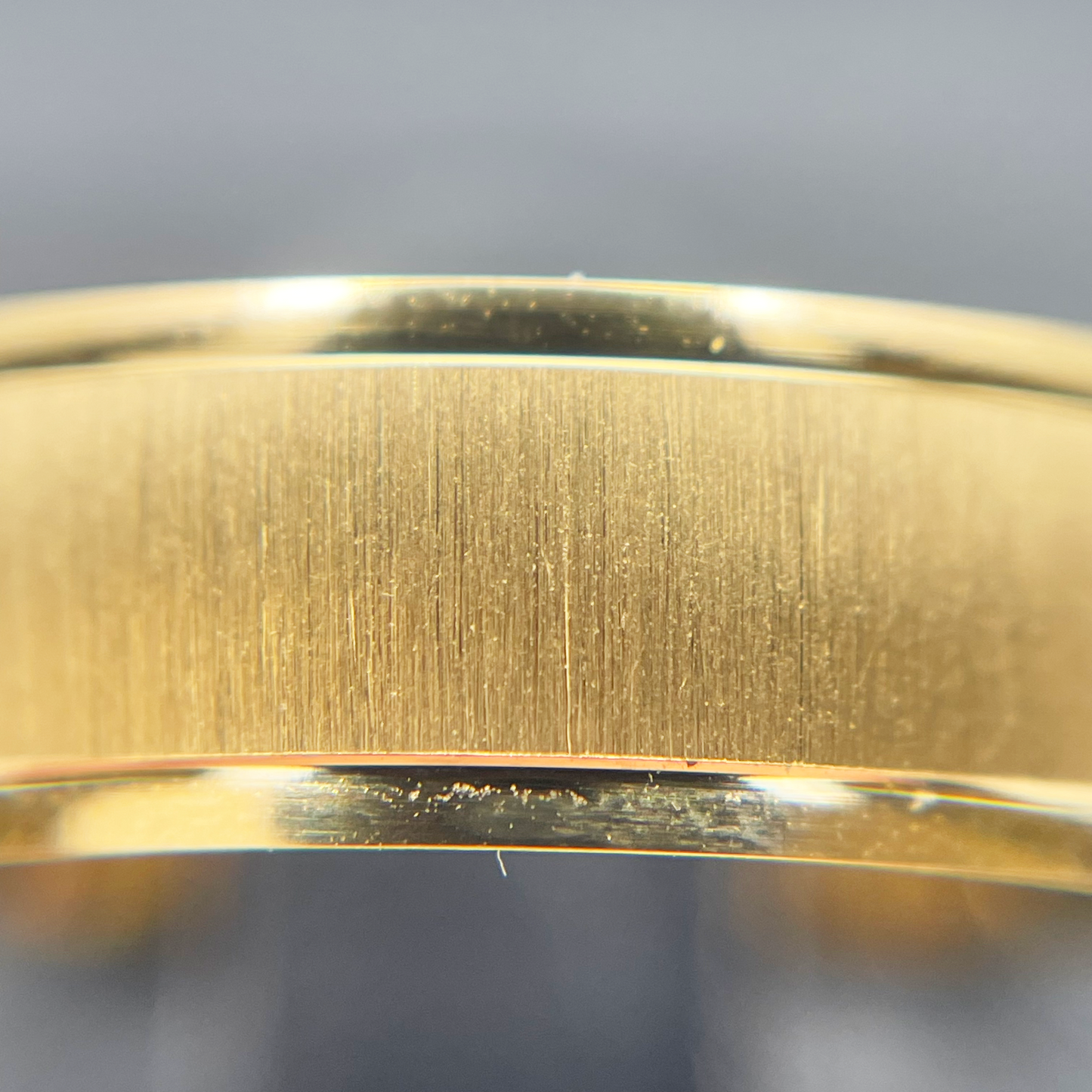 22ct Yellow Gold High Polished Edge & Matte Middle Men's Wedding Band 6mm