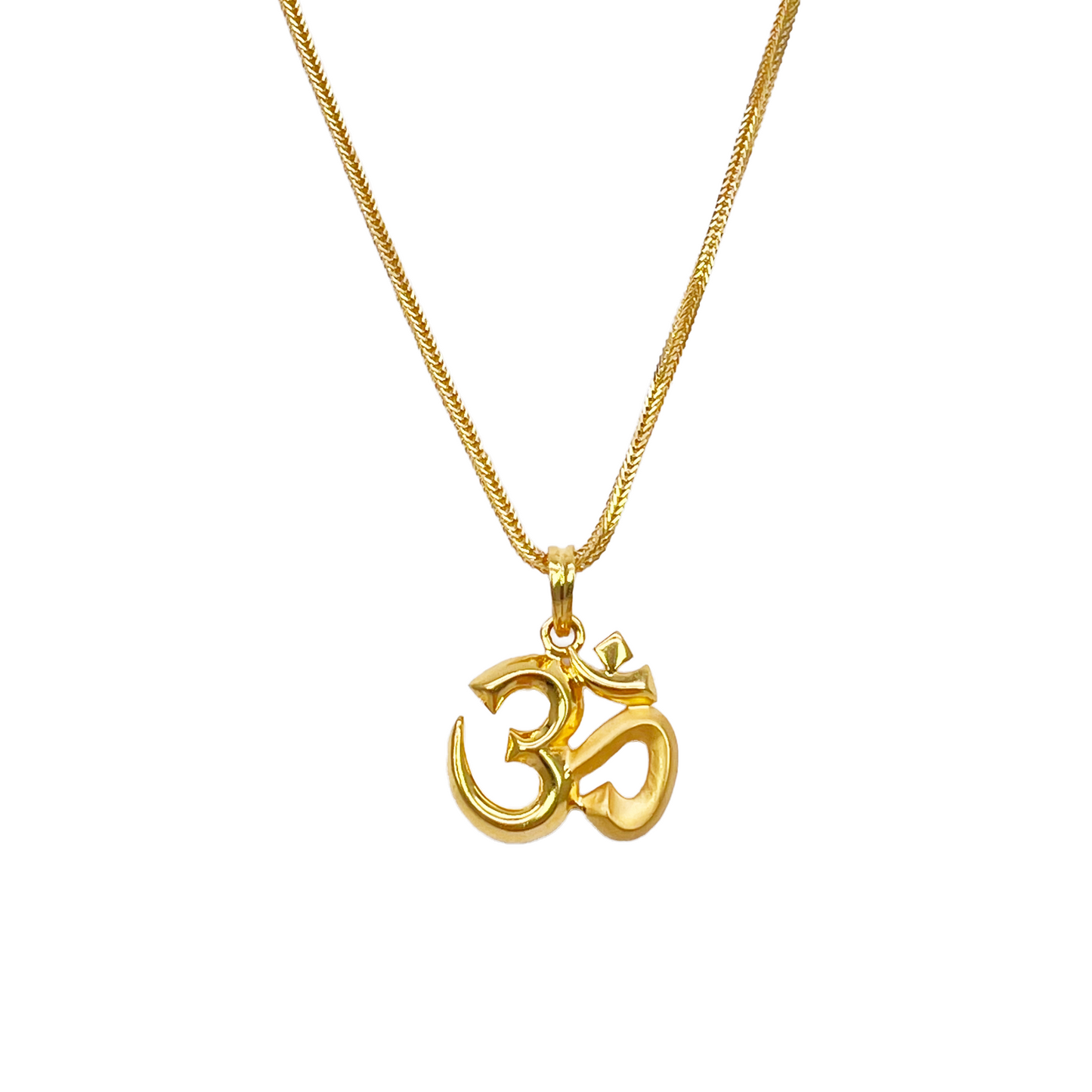 22ct Yellow Gold High Polished & Matt Finish Om Pendant 3.1gm (18x18mm)