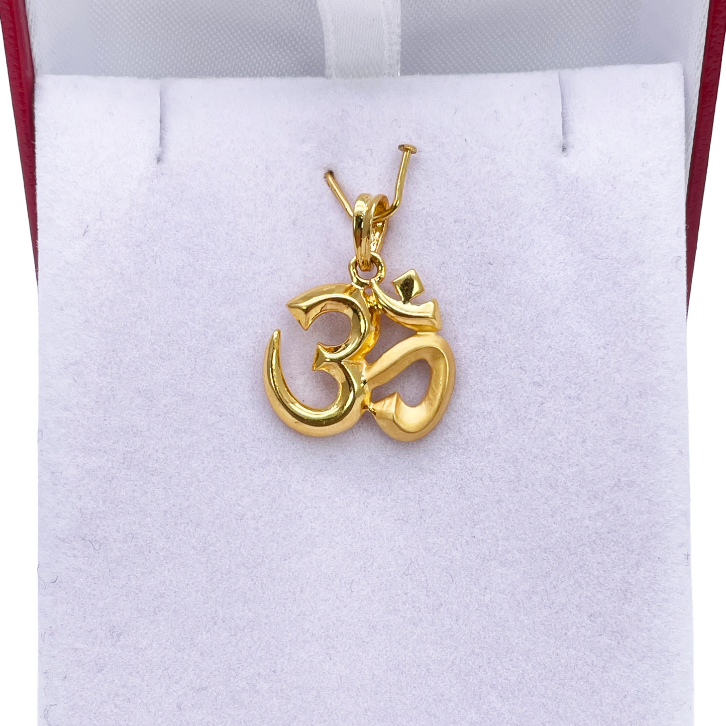 22ct Yellow Gold High Polished & Matt Finish Om Pendant 3.1gm (18x18mm)