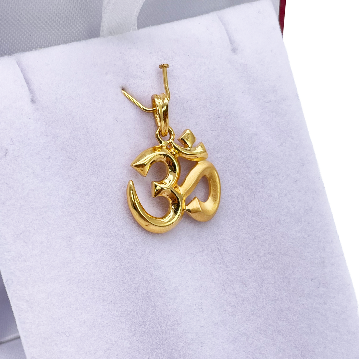 22ct Yellow Gold High Polished & Matt Finish Om Pendant 3.1gm (18x18mm)