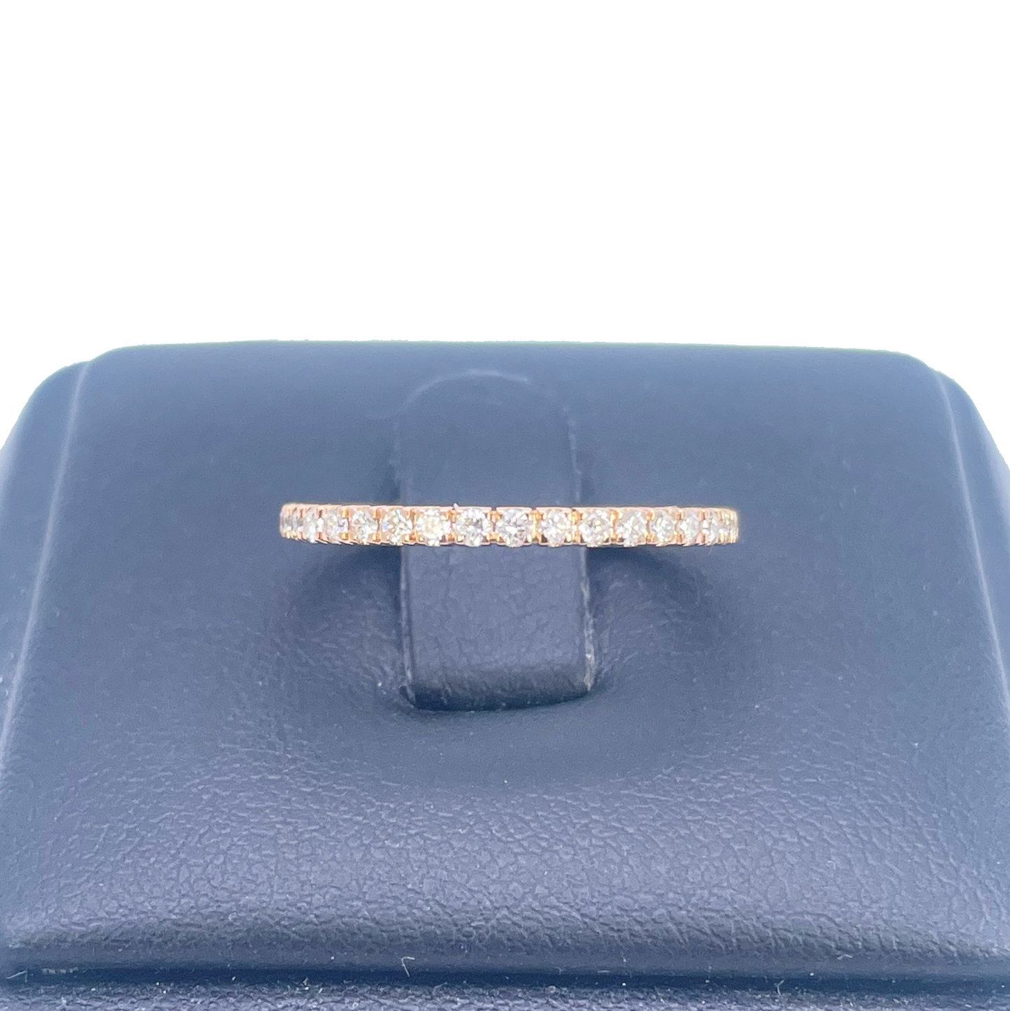 18ct Rose Gold Round Diamond Half Eternity Band Claw Set 0.26ct  Diamond Ring