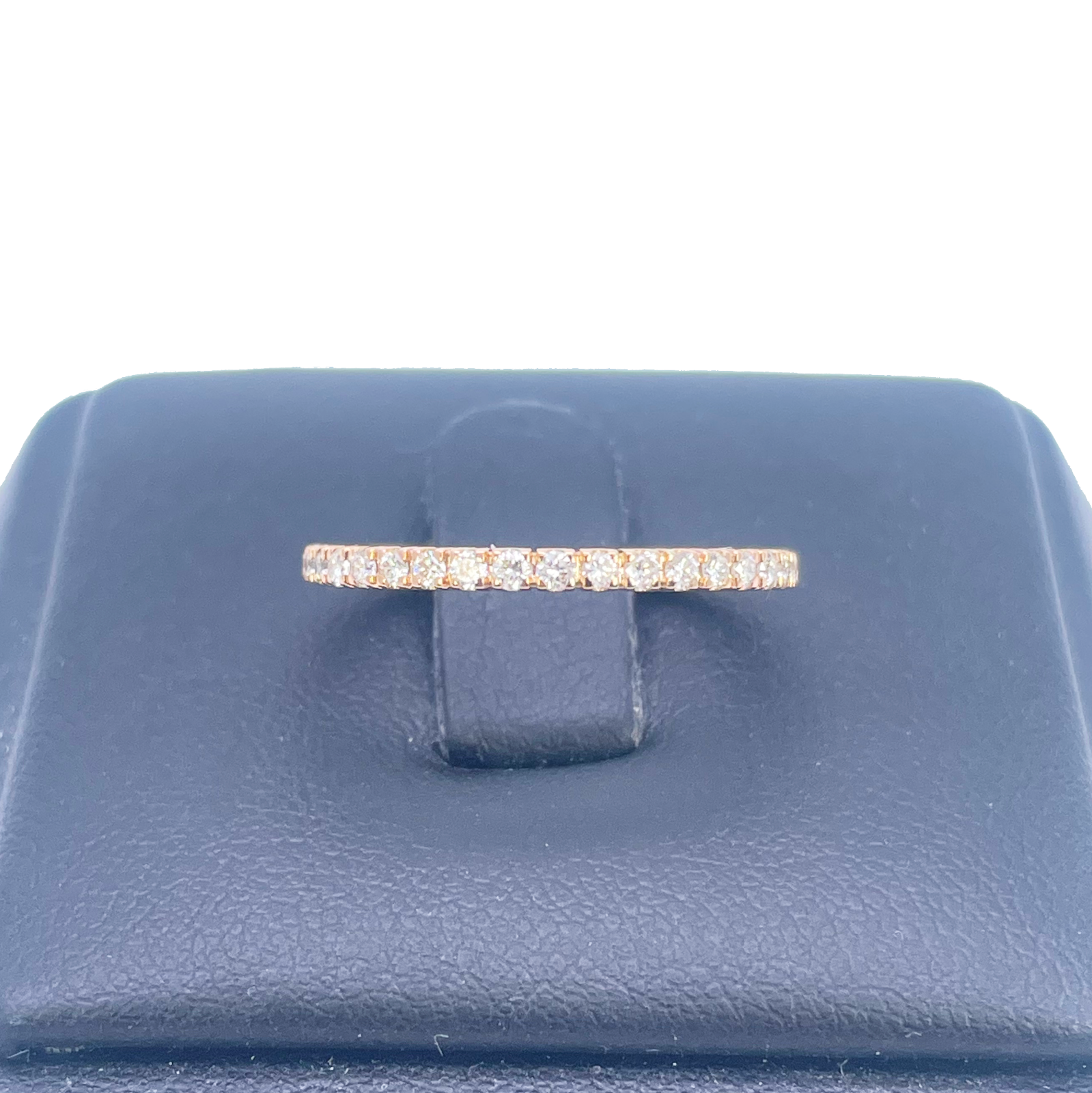 18ct Rose Gold Round Diamond Half Eternity Band Claw Set 0.26ct  Diamond Ring