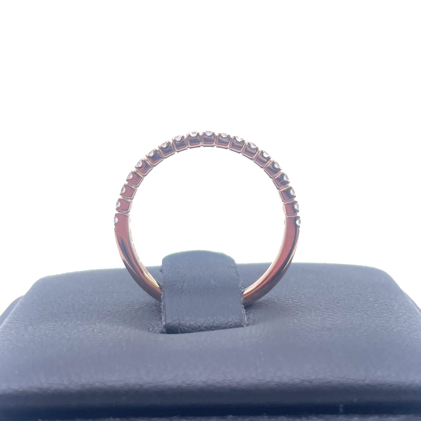 18ct Rose Gold Round Diamond Half Eternity Band Claw Set 0.26ct  Diamond Ring