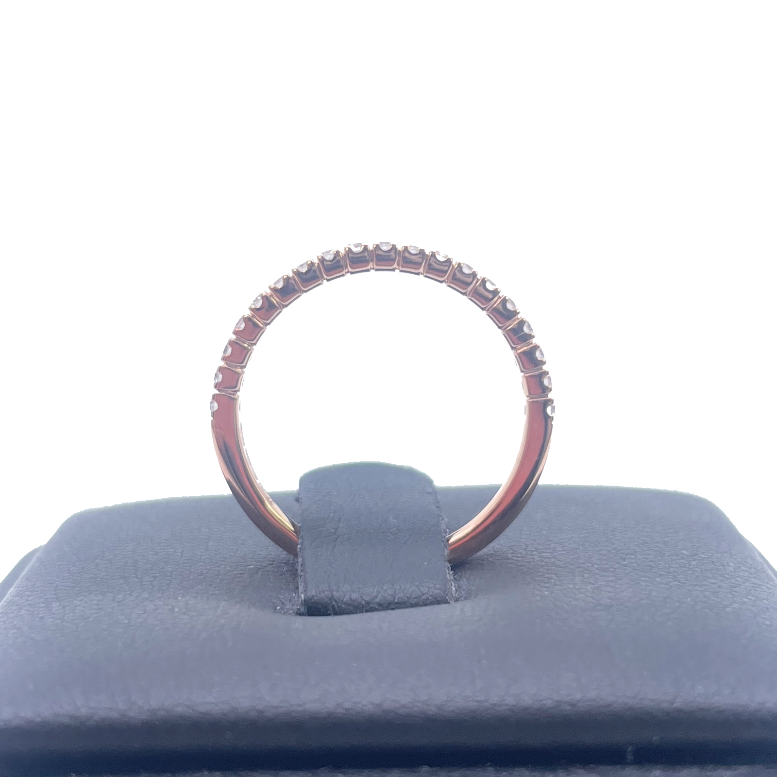 18ct Rose Gold Round Diamond Half Eternity Band Claw Set 0.26ct  Diamond Ring
