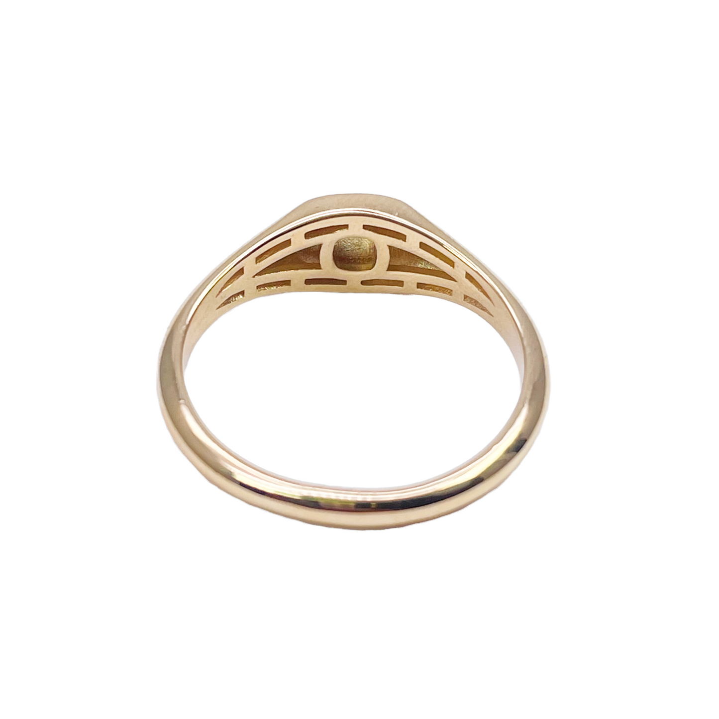 18ct Yellow Gold High Polished Square Men's Signet Ring