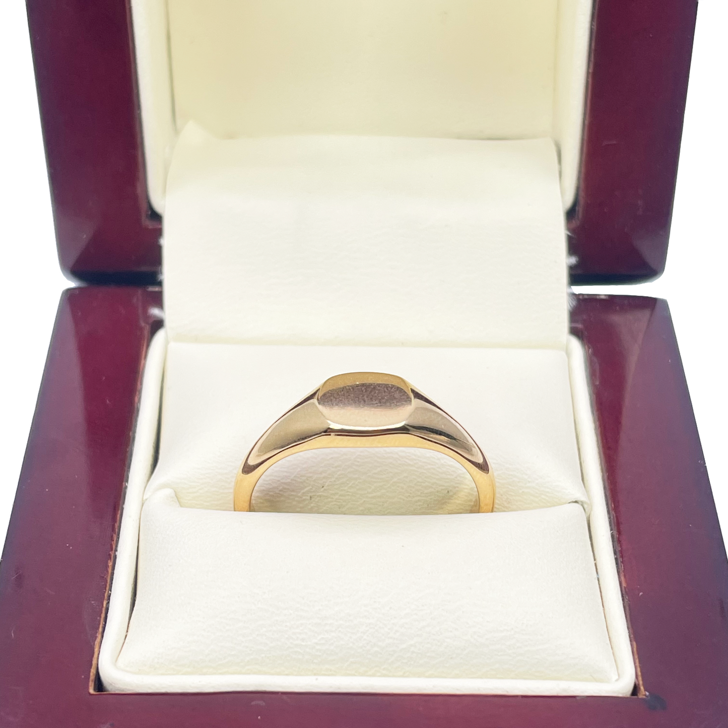 18ct Yellow Gold High Polished Square Men's Signet Ring