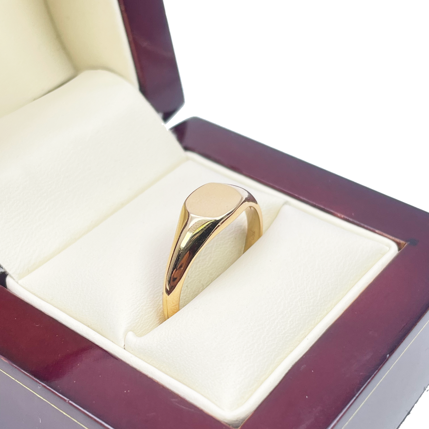 18ct Yellow Gold High Polished Square Men's Signet Ring