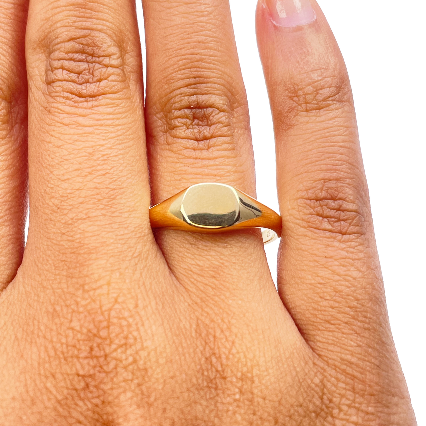 18ct Yellow Gold High Polished Square Men's Signet Ring