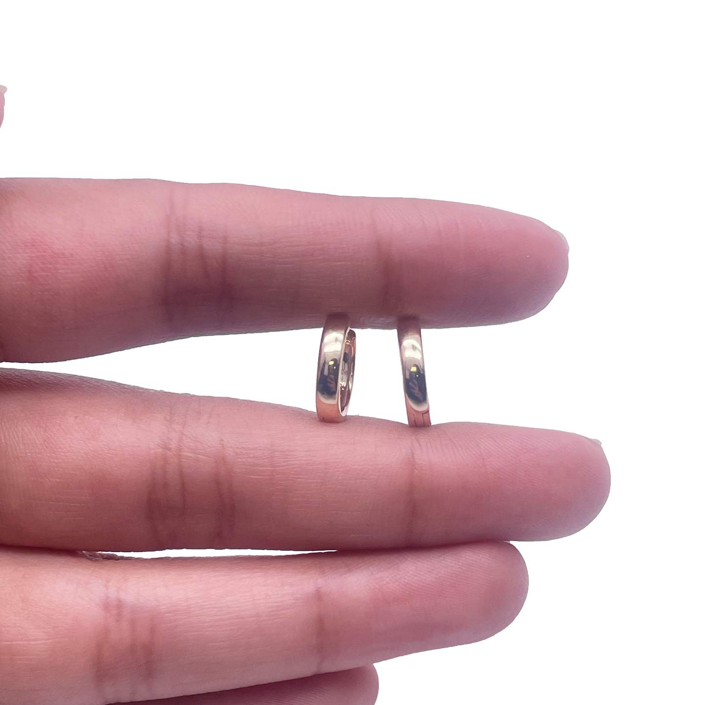 18ct Yellow Gold Pair Of Hoop Huggie Earrings 9.5mm Diameter