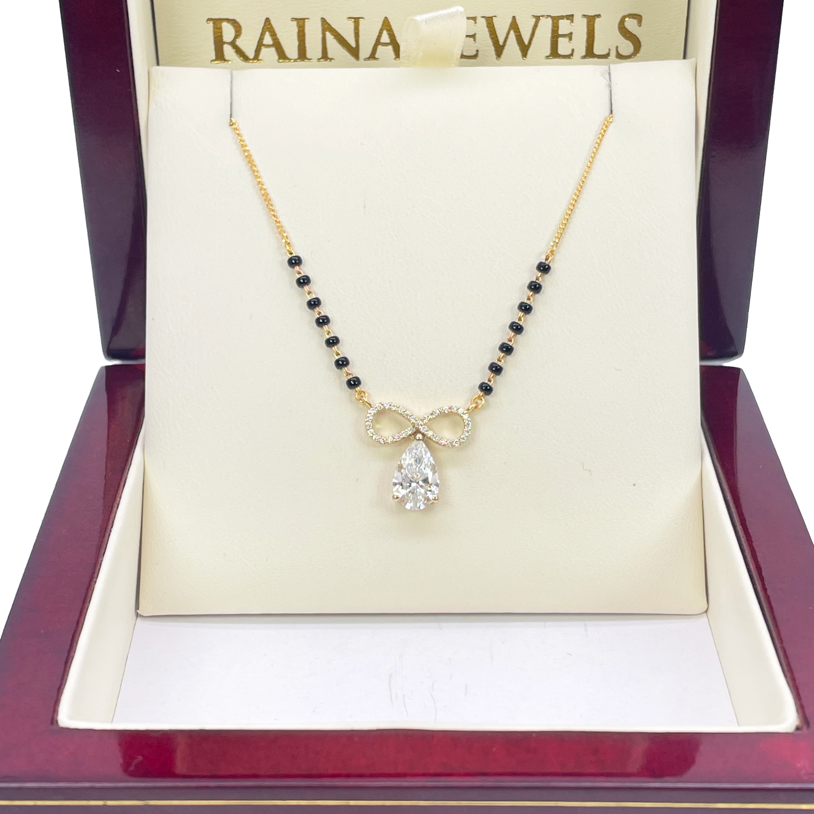 18ct Yellow Gold Lab Grown Diamond 1.65ct Infinity Mangalsutra Necklace IGI Cert  Mangalsutra Chains