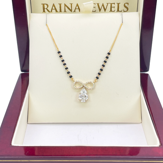18ct Yellow Gold Lab Grown Diamond 1.65ct Infinity Mangalsutra Necklace IGI Cert  Mangalsutra Chains