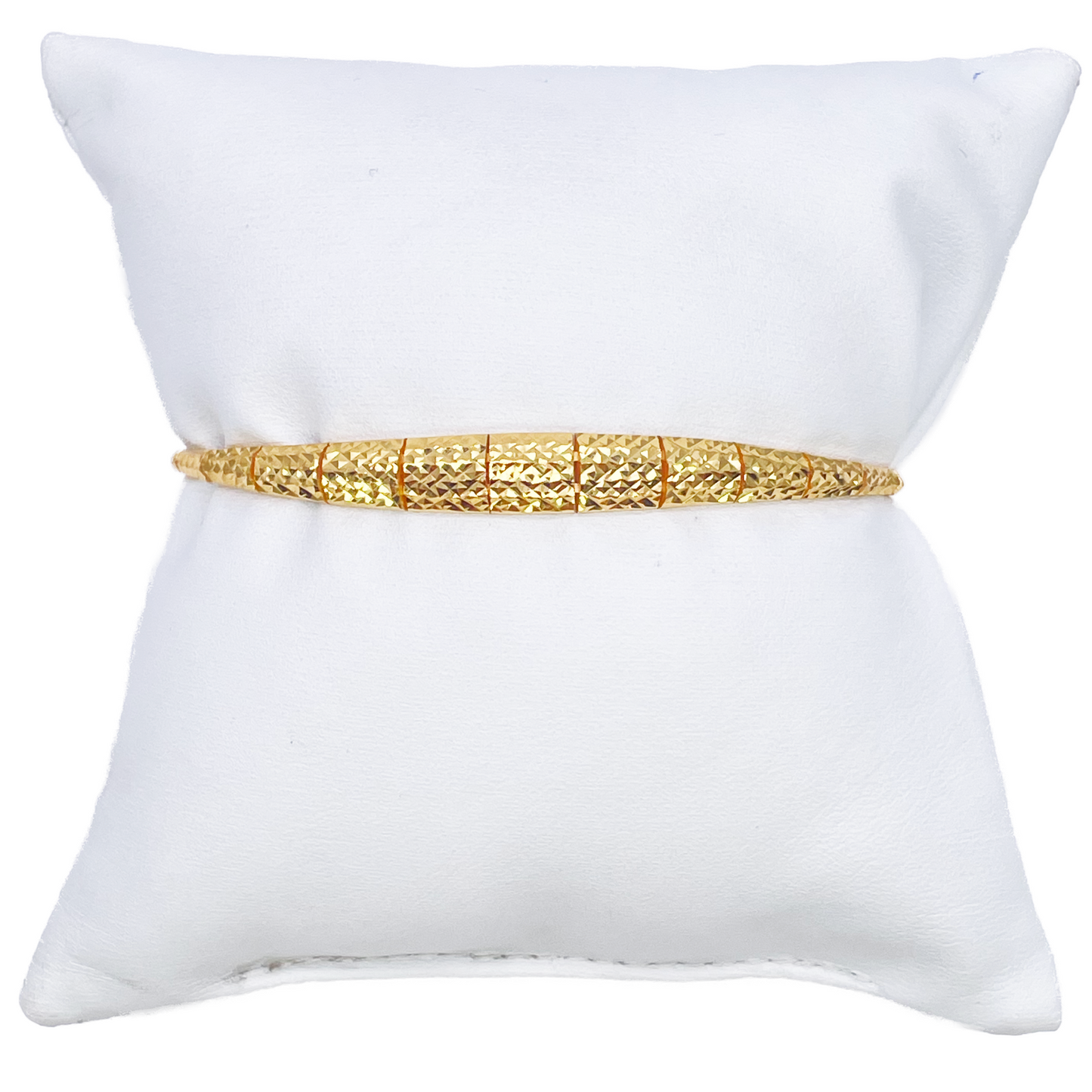 22ct Gold Bracelet Diamond Cut Shimmer Textured 6.7 Inches