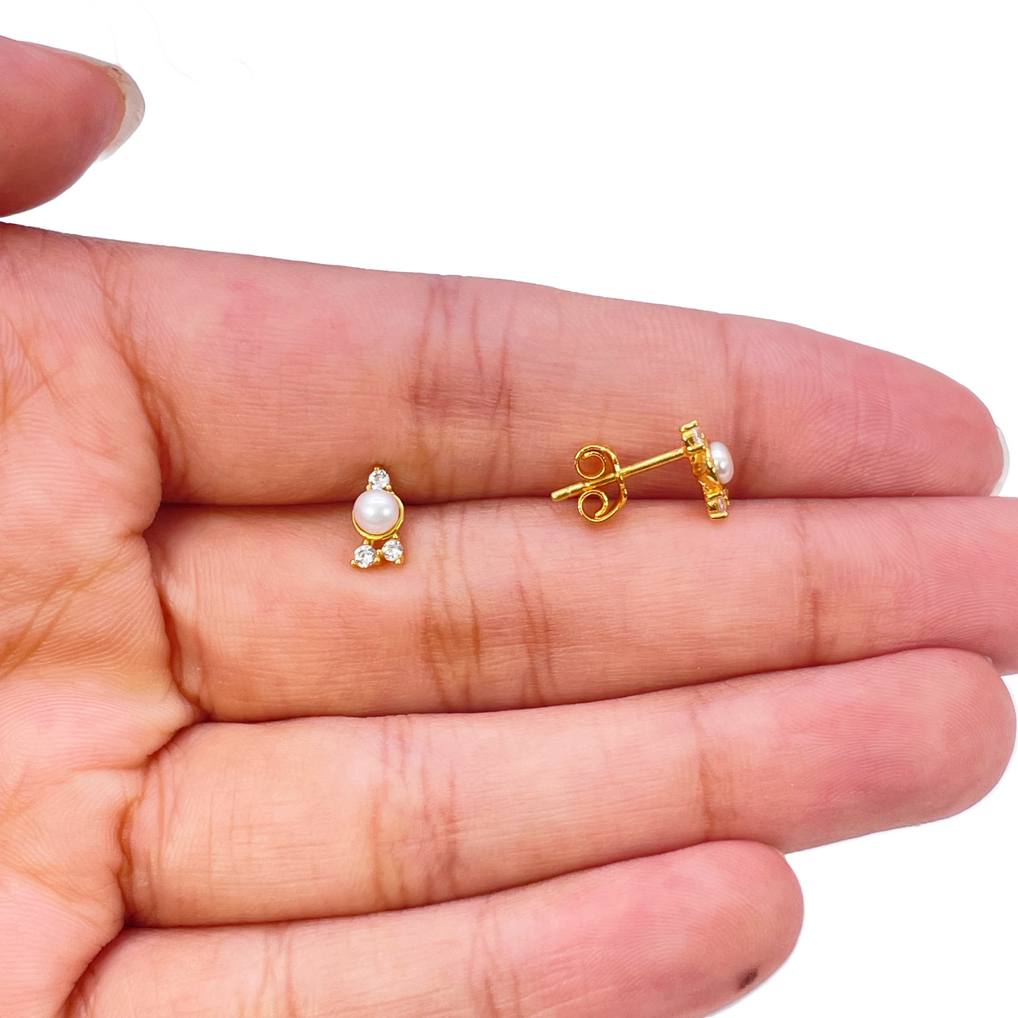 22ct Yellow Gold Round Freshwater Pearl Bubble Pendant and Matching Earrings Set