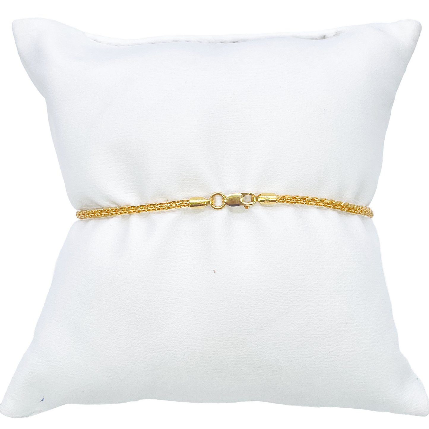 22ct Yellow Gold High Polished Chain Link Bracelet 7'' inches 1.7mm Wide
