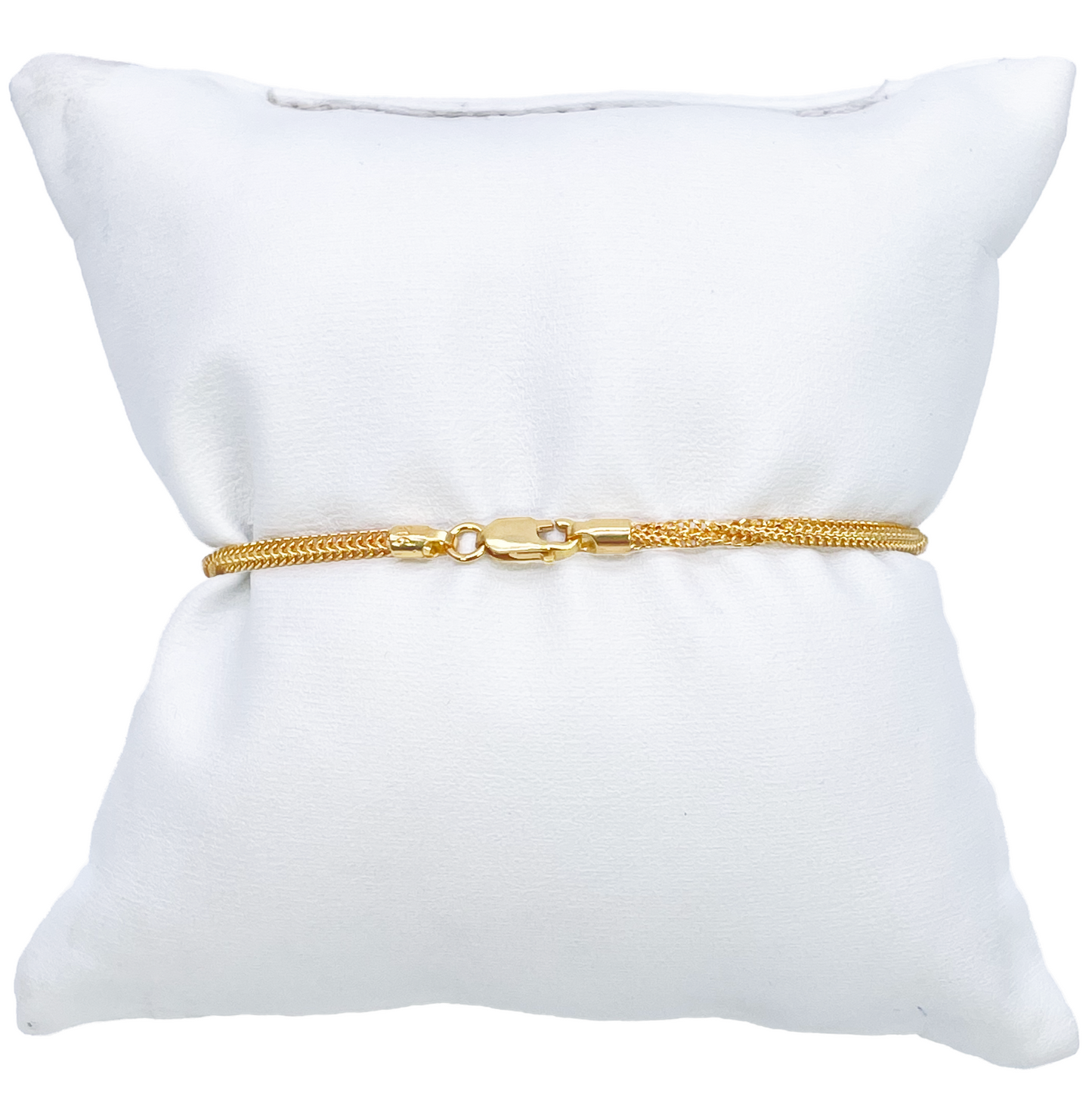 22ct Yellow Gold High Polished Chain Twisted Bracelet 6.5'' inches 2.3mm Wide