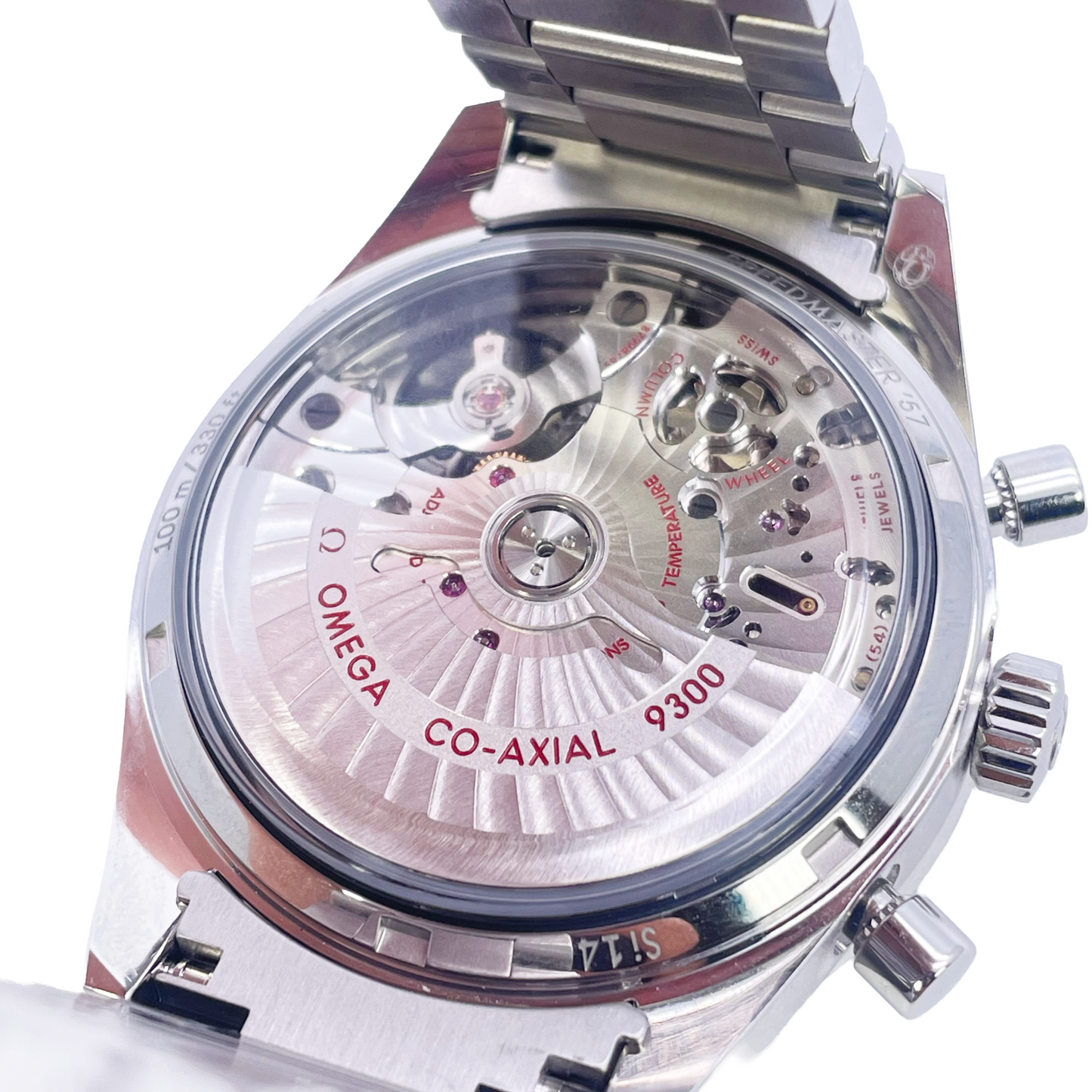 Omega Silver Stainless Steel Speedmaster '57 Co-Axial Chronograph With Watch Box