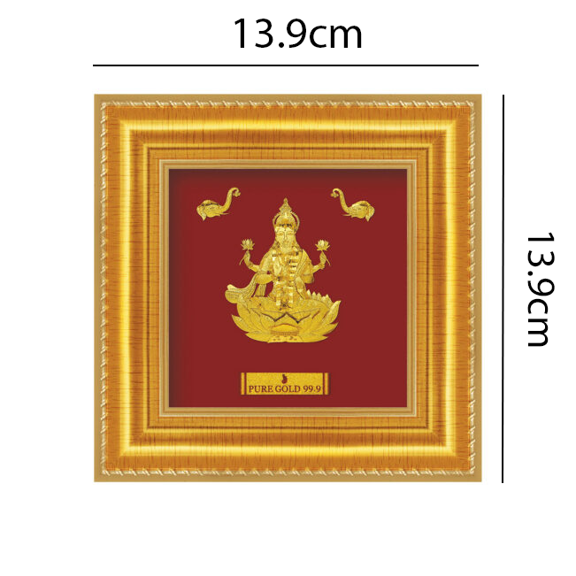 24ct Pure Gold Leaf Lakshmi Frame 13.9 x 13.9cm