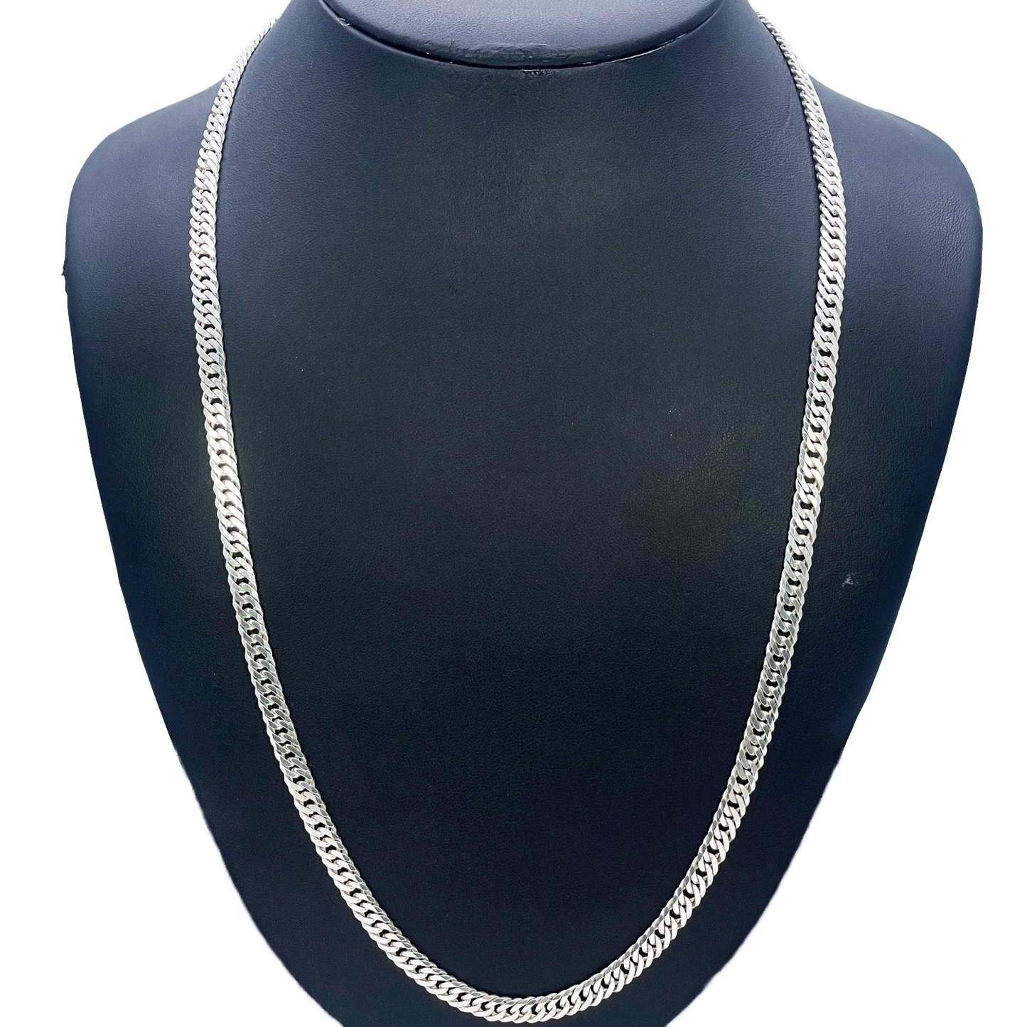 925 Sterling SIlver Curb Chain Necklace 28''inches 6.6mm Width