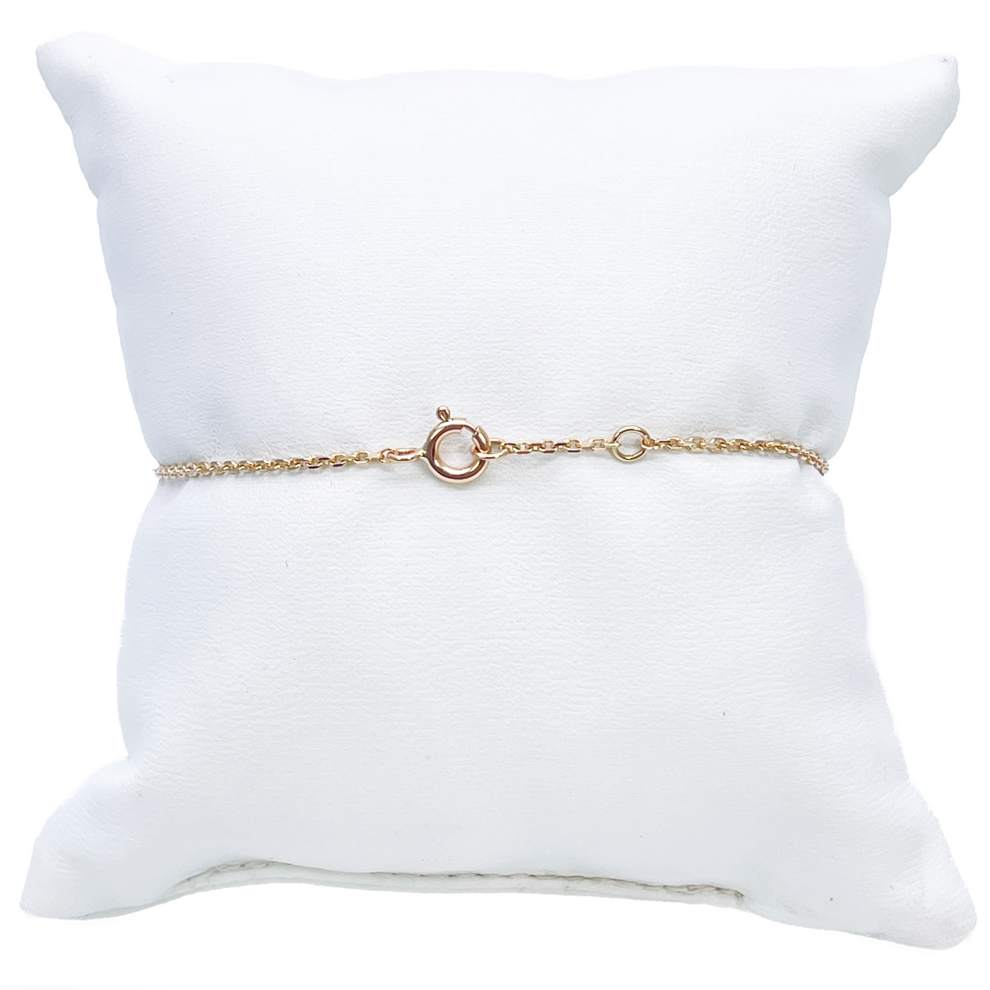 14ct Yellow Gold Elegant Open Flower Diamond Bracelet 0.15ct 7''inches