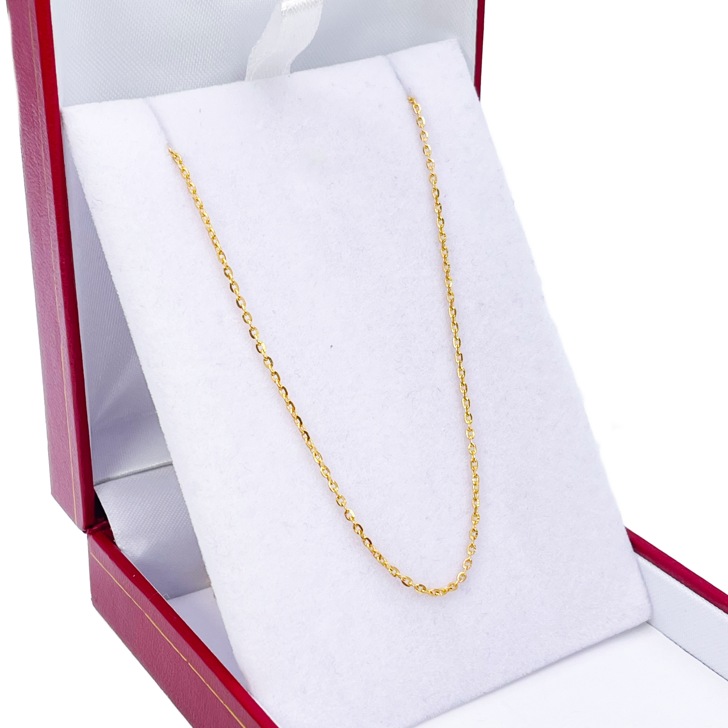 22ct Yellow Gold Cable Link Chain 17 inches 0.9mm Width