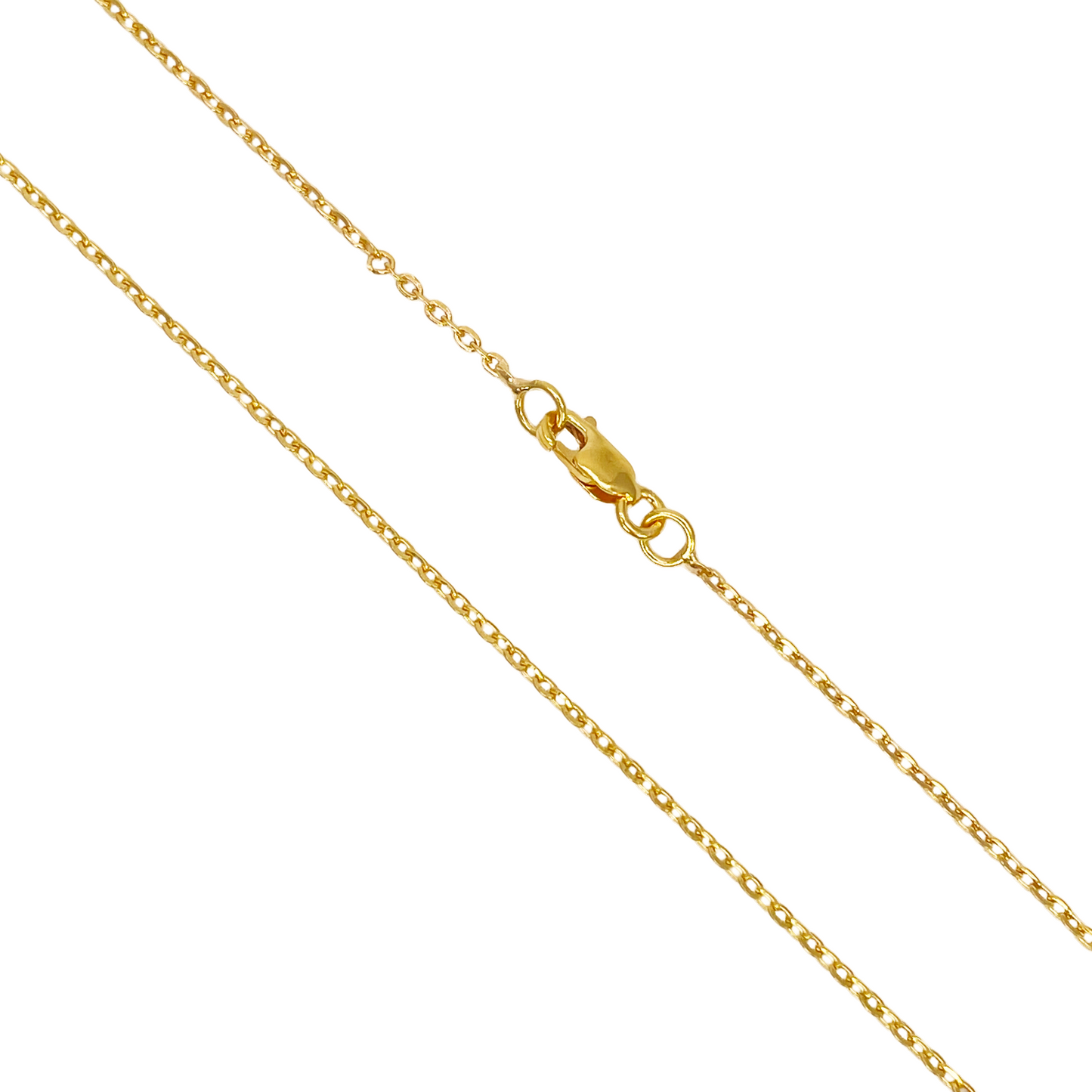 22ct Yellow Gold Cable Link Chain 17 inches 0.9mm Width