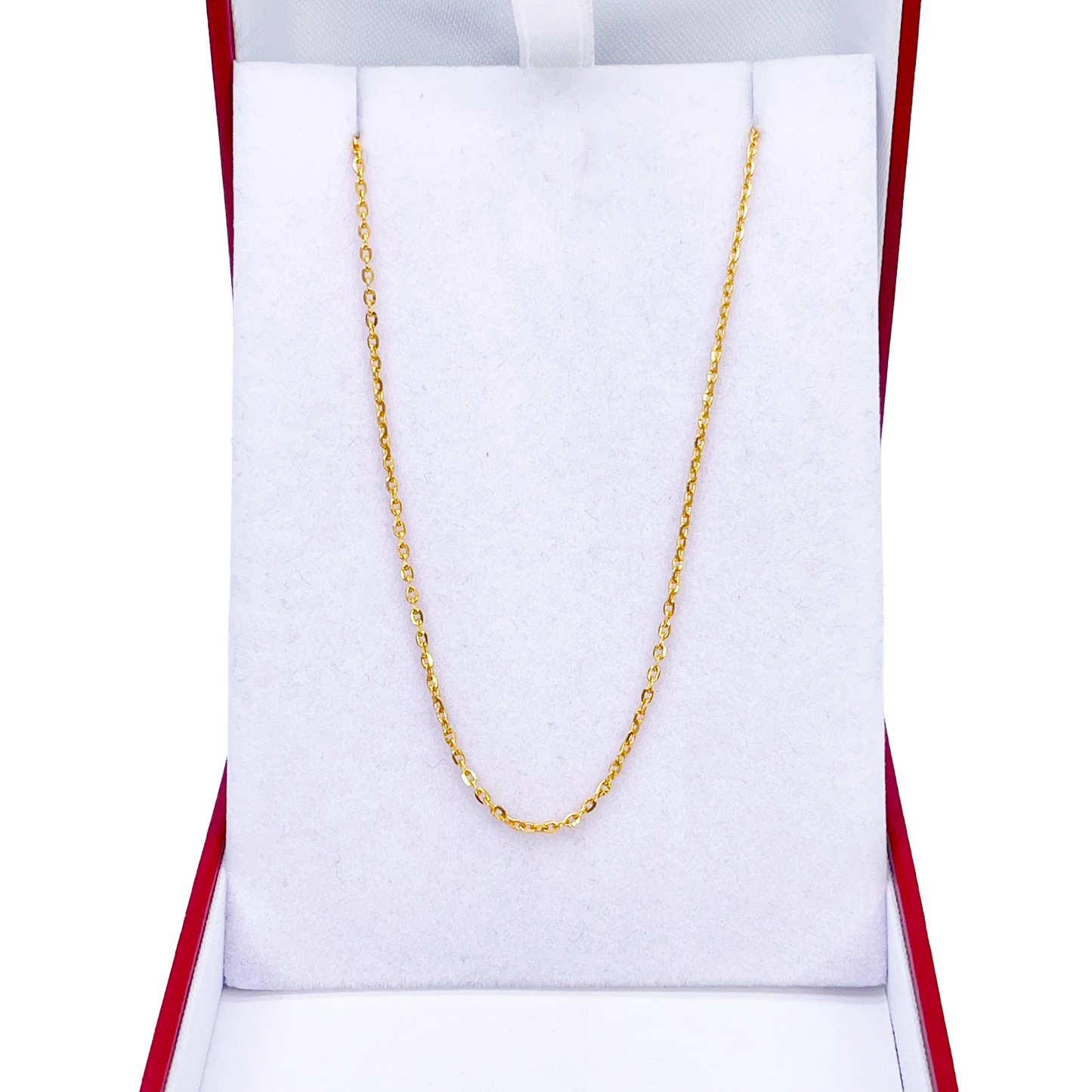 22ct Yellow Gold Cable Link Chain 17 inches 0.9mm Width