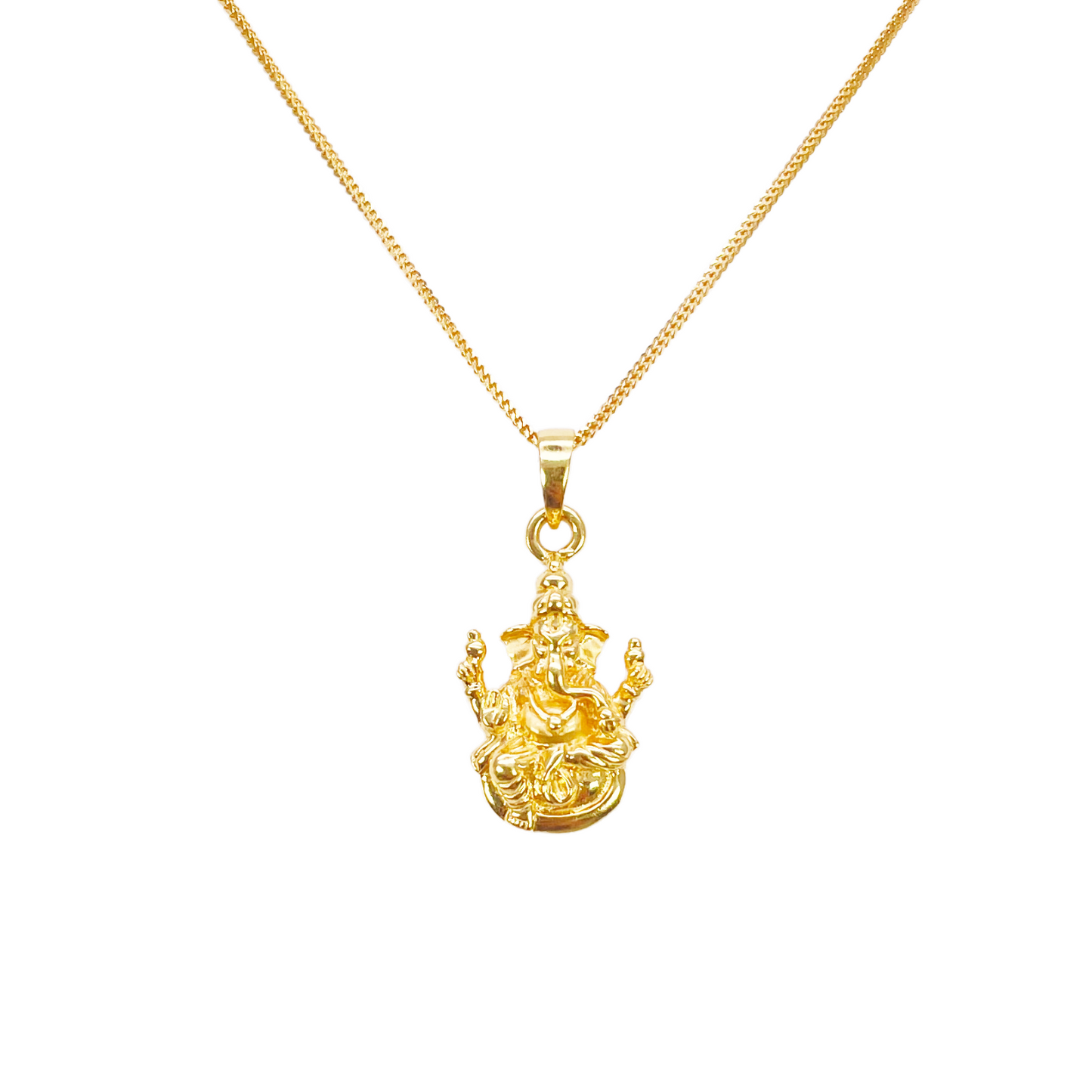 22ct Yellow Gold High Polished Ganesha Pendant 27mm Length