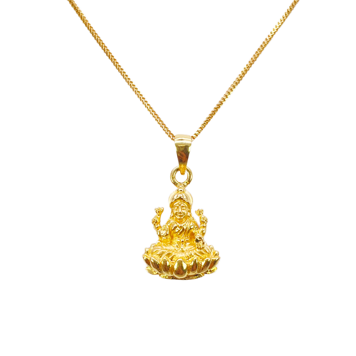 22ct Yellow Gold High Polished Lakshmi Pendant 26mm Length