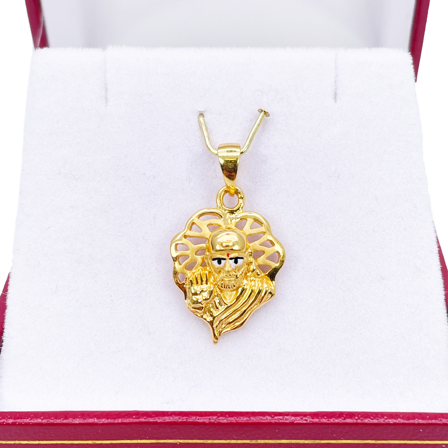 22ct Yellow Gold High Polished Sai Baba Pendant 22mm Length