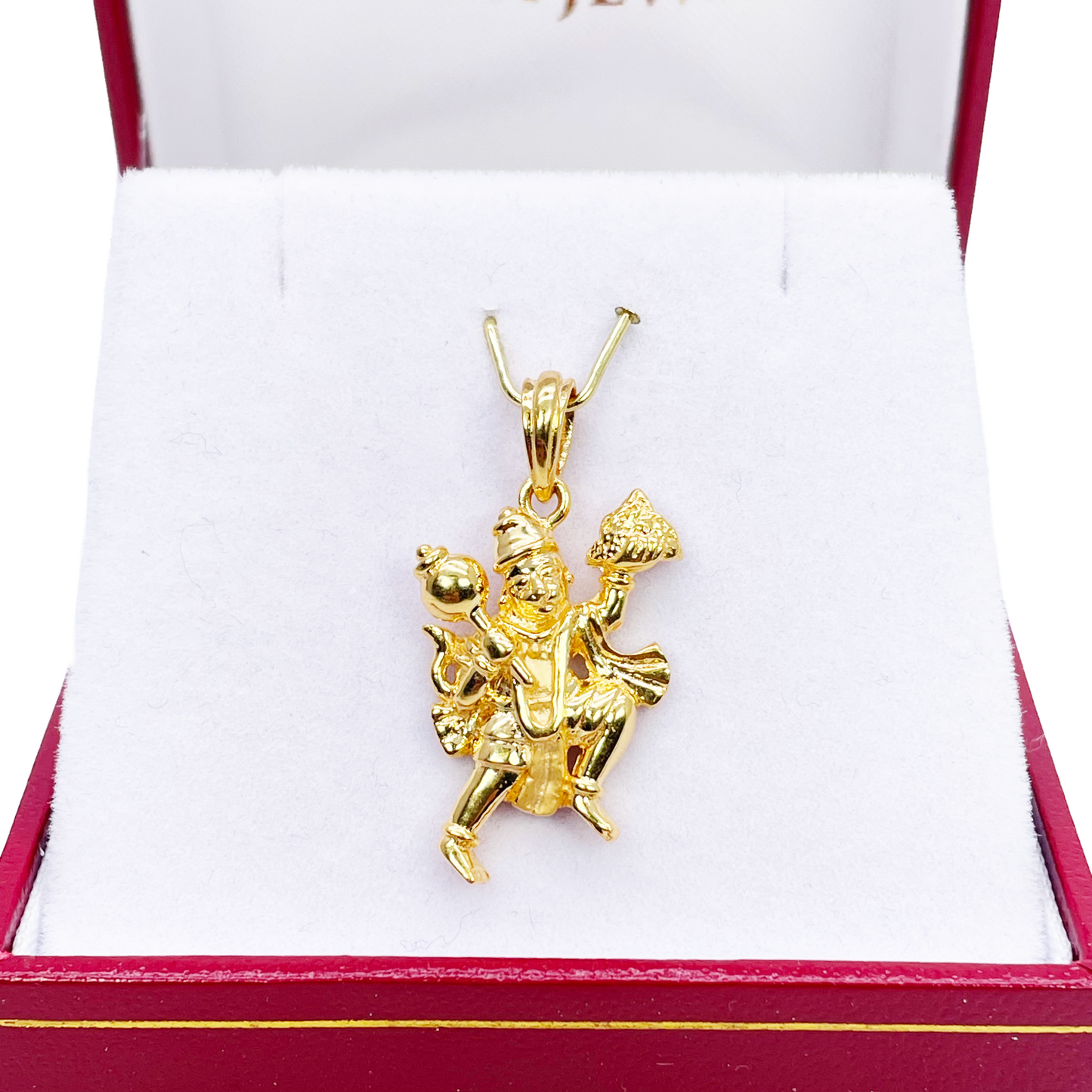 22ct Yellow Gold High Polished Hanuman Pendant 30mm Length