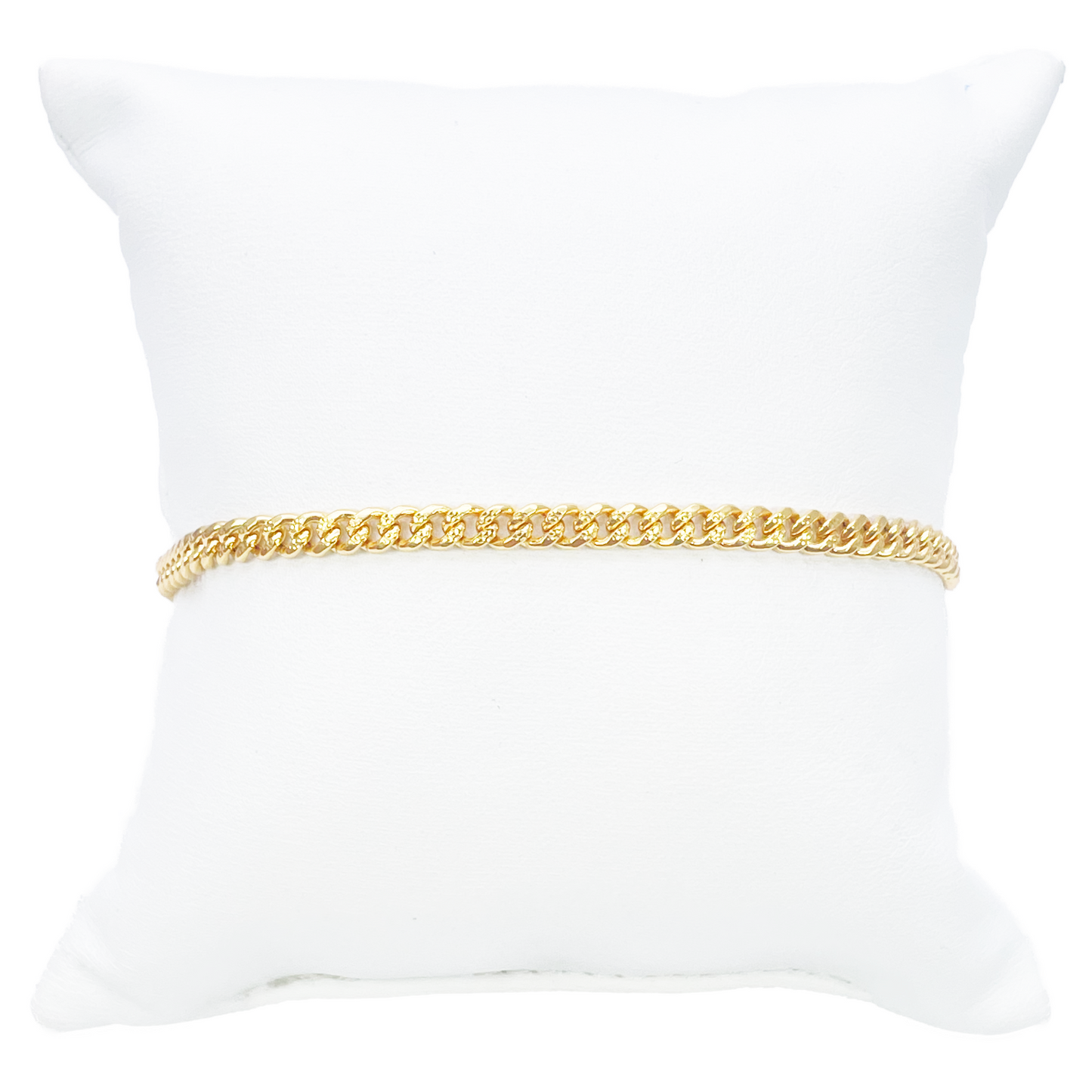 22ct Yellow Gold Curb Link High Polished Plain Bracelet 8 inches