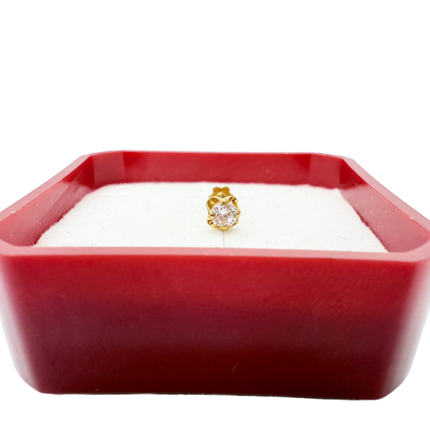 22ct Yellow Gold Nose Stud/Pin, Tragus, Helix Or 2nd Lobe Stud 3.0mm Width