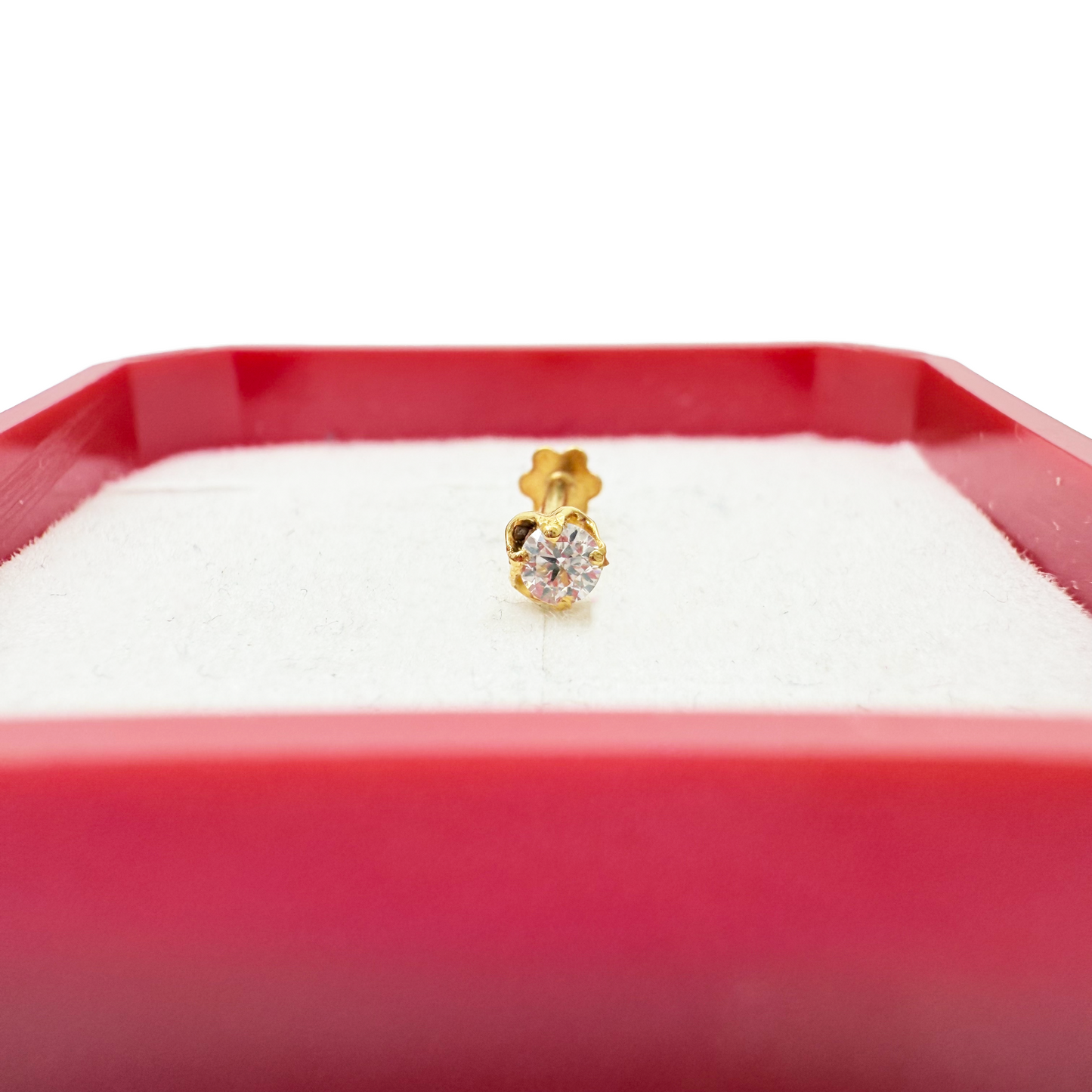 22ct Yellow Gold Nose Stud/Pin, Tragus, Helix Or 2nd Lobe Stud 2.5mm Width